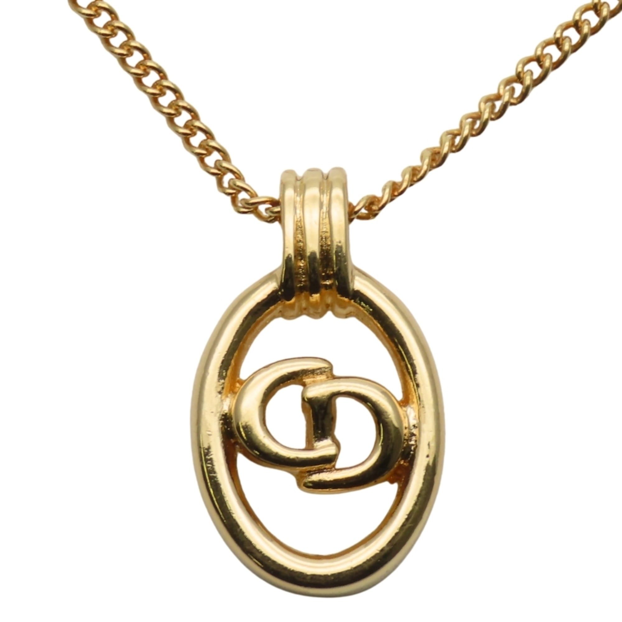 Dior Christian Dior CD logo necklace in gold-plated metal. GP. Women's. Size ONE SIZE - 1 Thumbnail