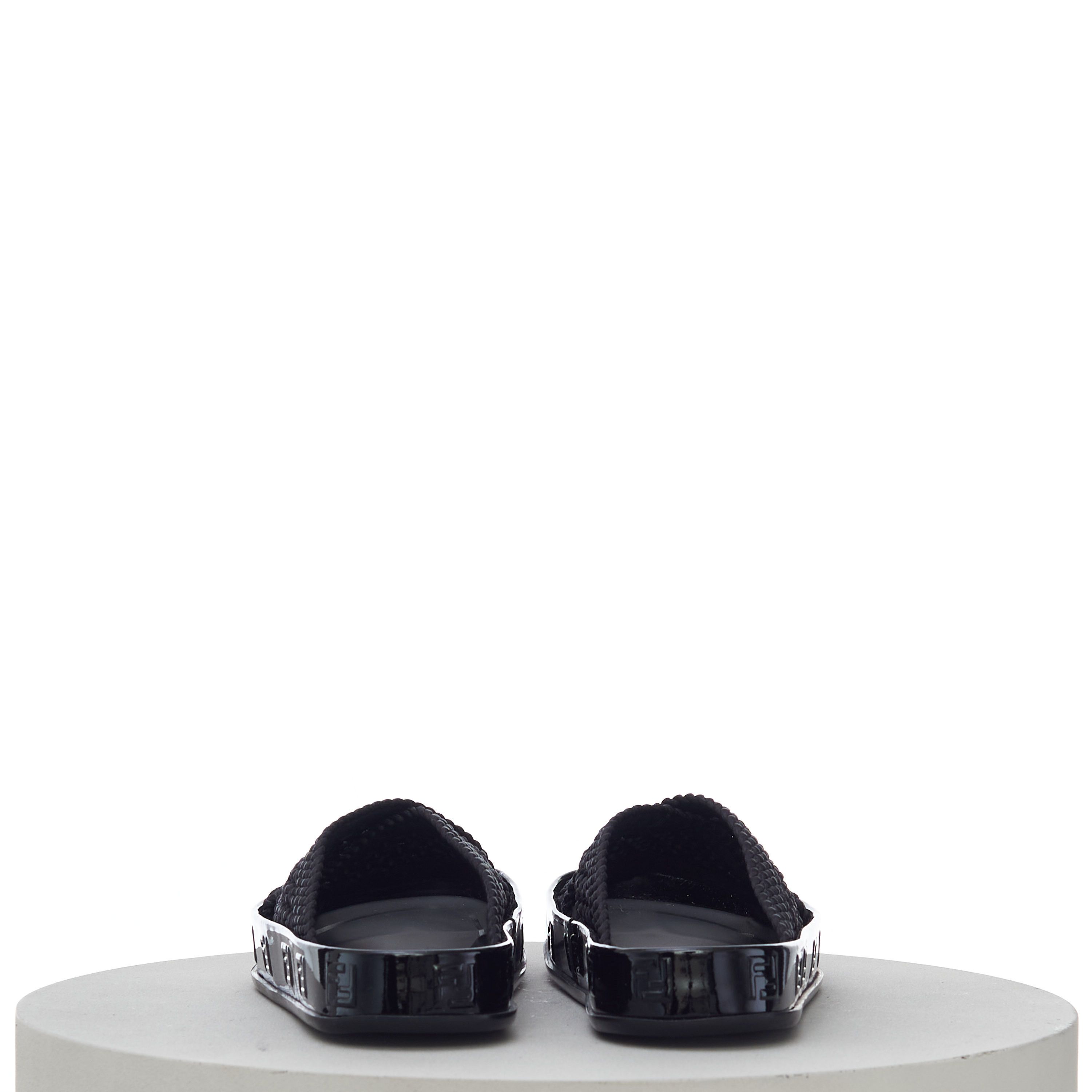 Fendi Reflections Sandals In Black Patent Leather Size US 6 / IT 36 - 7 Thumbnail