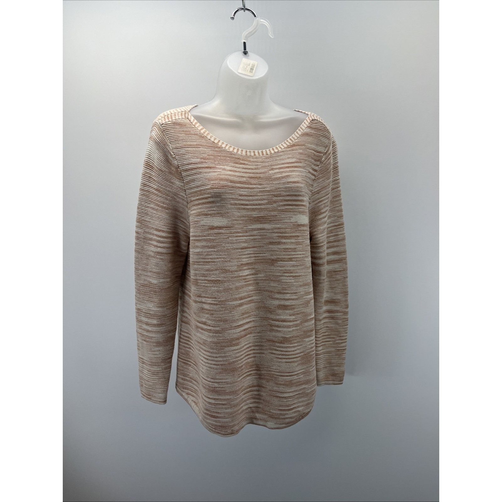 Chicos Chico's Sz 2 Large Tan Brown Orange Space Dye Sweater Tunic Size L / US 10 / IT 46 - 1 Thumbnail