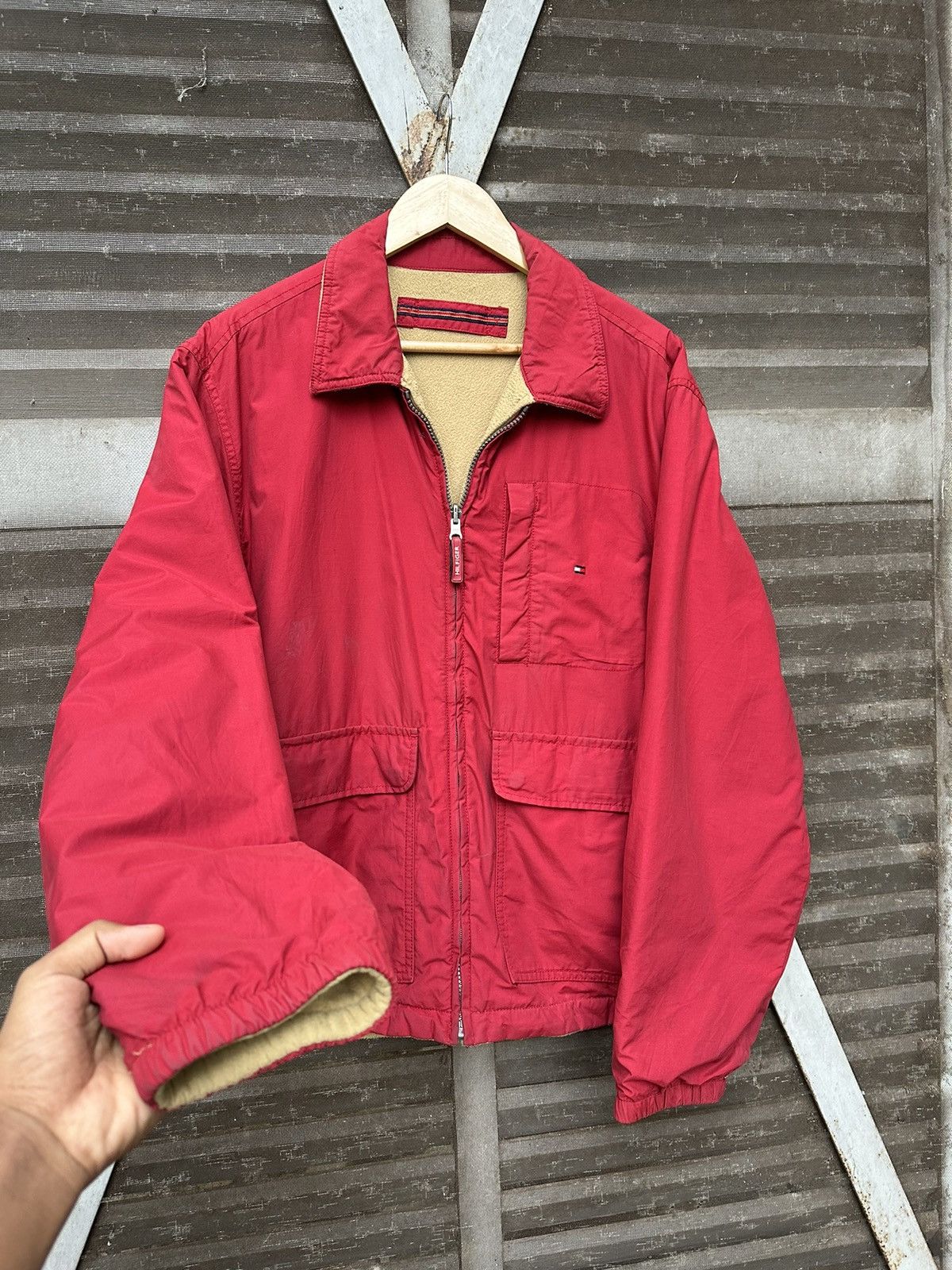Tommy Hilfiger 👹Tommy Hilfiger Fleece Lined Reversible Jacket Size US L / EU 52-54 / 3 - 8 Thumbnail