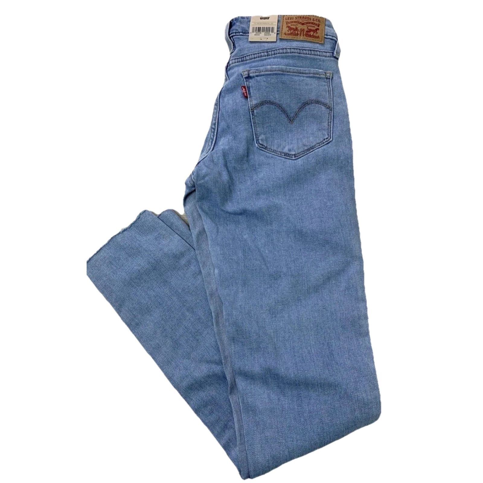 Levi's Levi’s 711 Skinny Hypersoft Mid Rise Raw Hem Womens Jeans Size 24" / US 00 / IT 34 - 2 Thumbnail