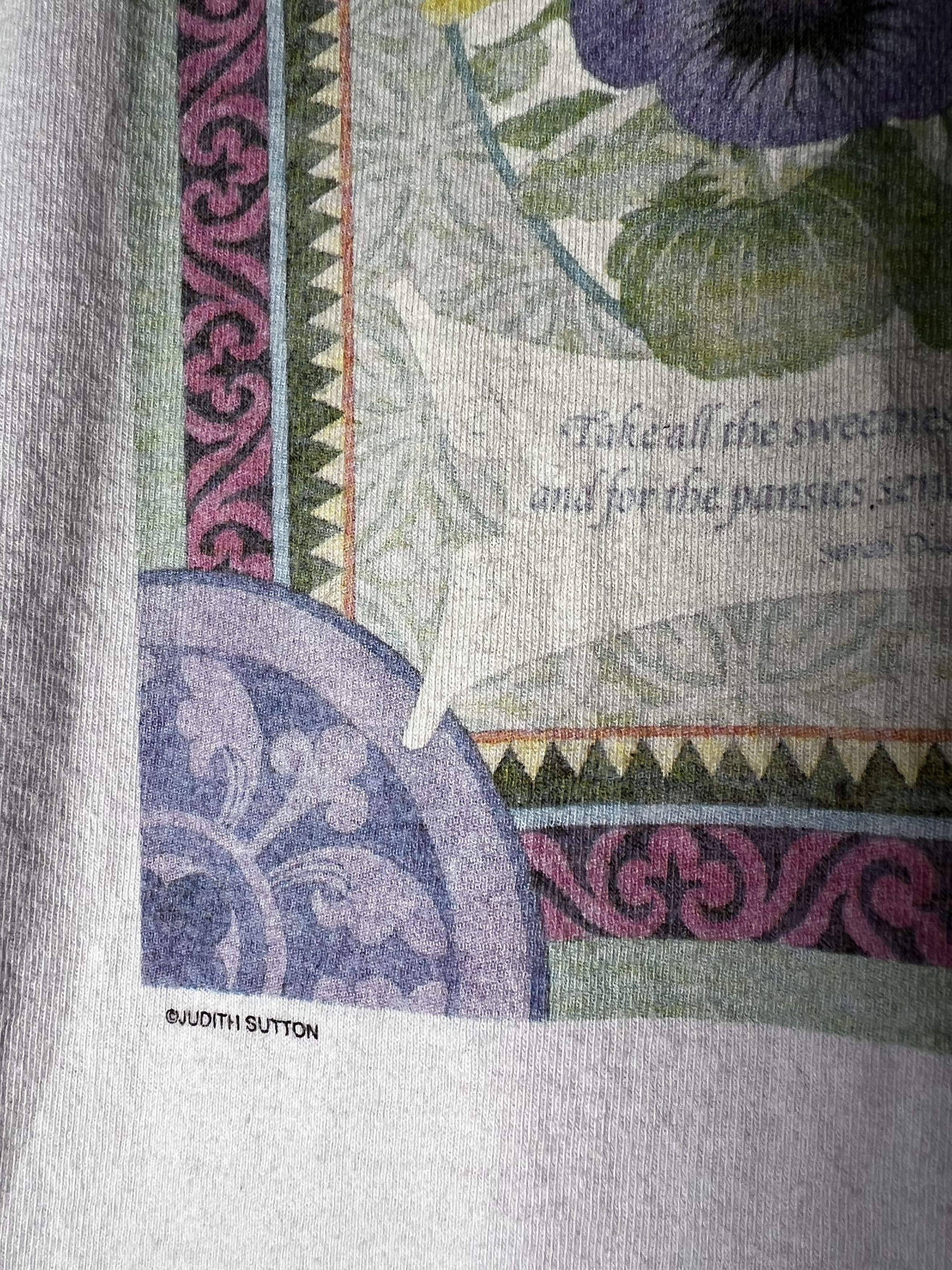 Other × Vintage Vintage Pansy Flower Graphic T-Shirt Size US M / EU 48-50 / 2 - 4 Thumbnail