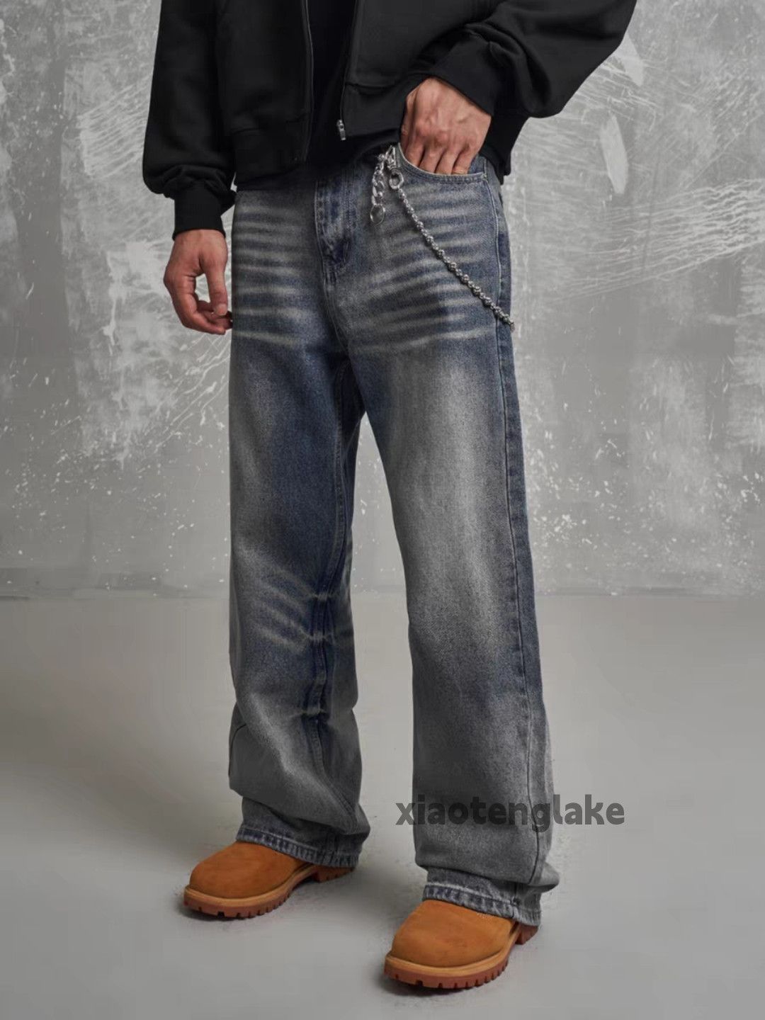 Jean × Vintage washed faded cleanfit yuppie loose baggy jeans Size US 32 / EU 48 - 5 Thumbnail