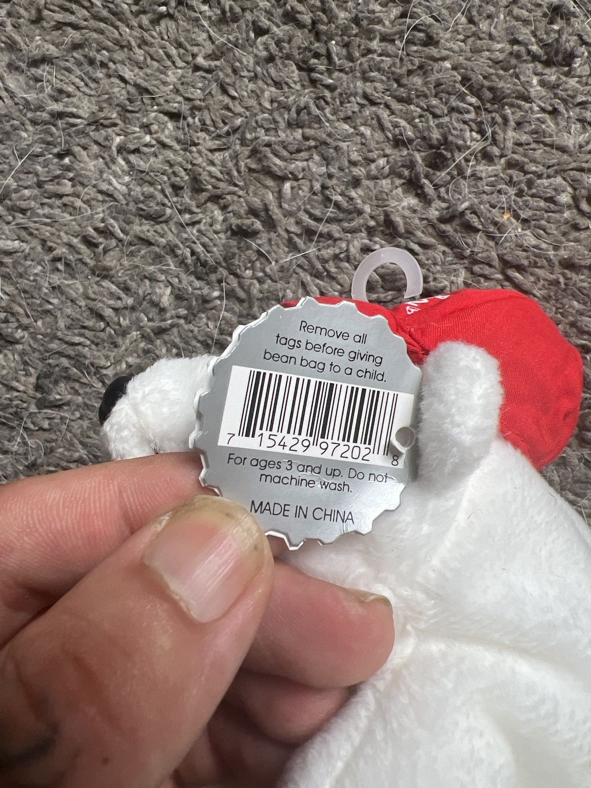 Coca Cola 1997 Coca-Cola Polar Bear In Baseball Cap Bean Bag Plush Size ONE SIZE - 5 Thumbnail