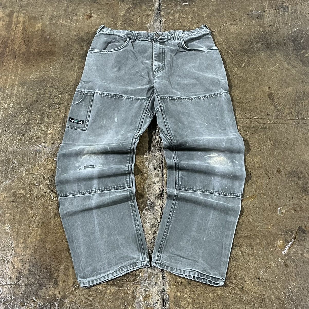 Carhartt × Vintage Crazy Y2K Carhartt Style Faded Double Knee Workwear Pants Size US 34 / EU 50 - 1 Thumbnail