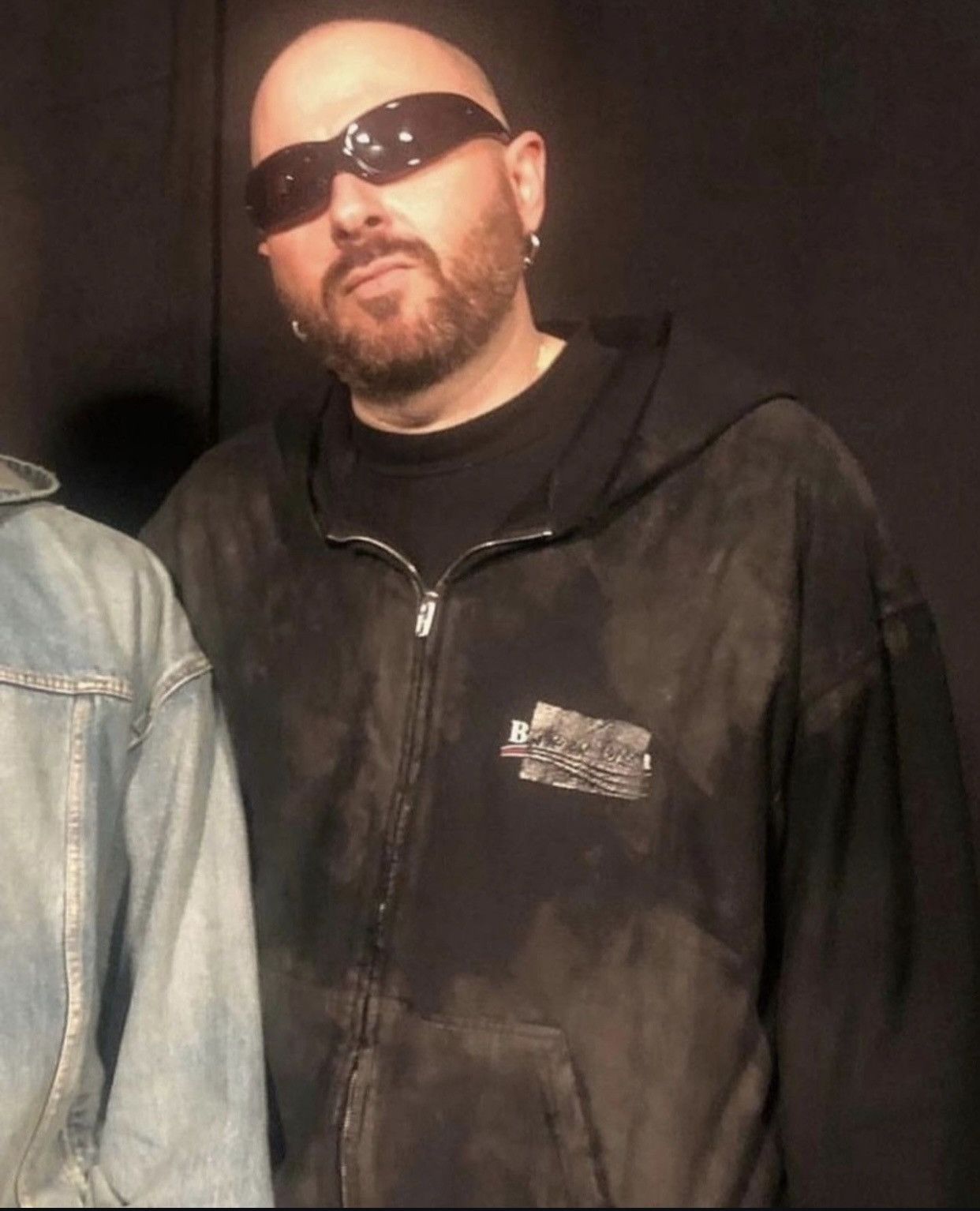 Balenciaga Winter 22 Destroyed Small Fit Gaffer Zip Hoodie NWT (XXL) Size US XXL / EU 58 / 5 - 11 Thumbnail