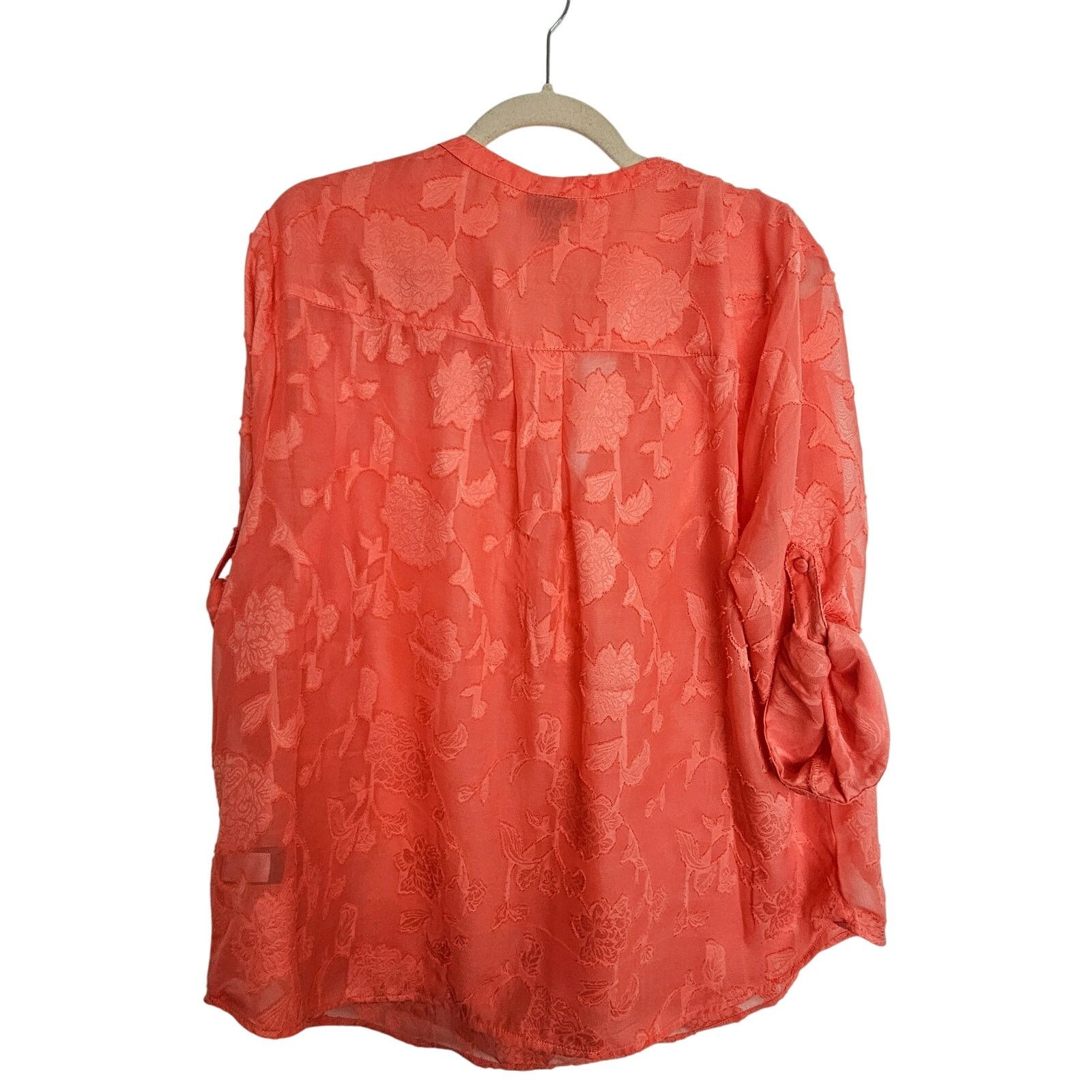 Torrid Torrid Sheer Floral Harper Blouse Plus Size 1X Bright Spring Size XL / US 12-14 / IT 48-50 - 8 Thumbnail
