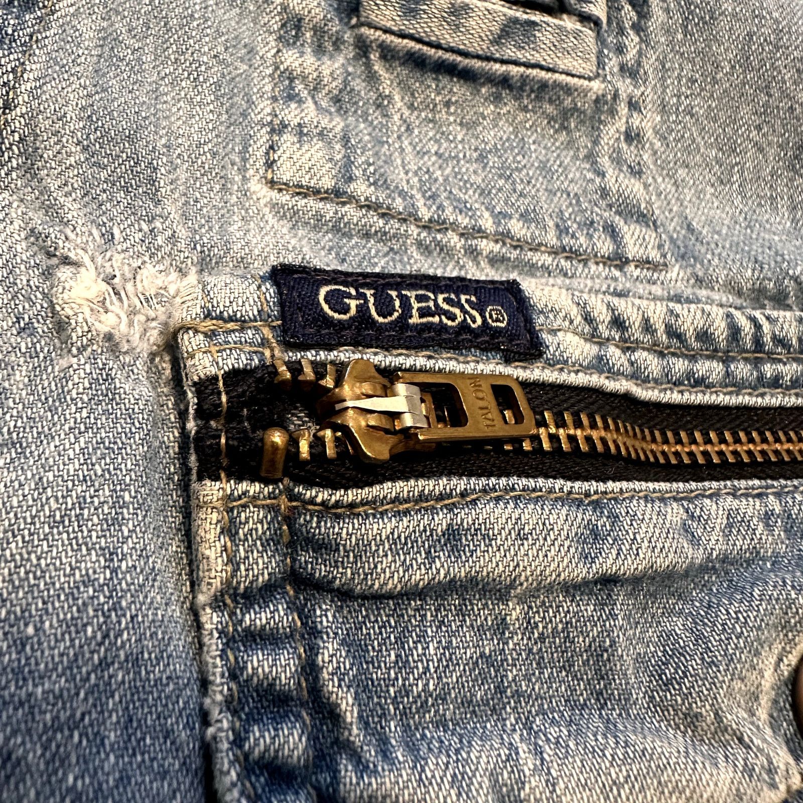 Guess 90s 2000s Women's Vintage Blue Denim Wash Guess Vest Small Size S / US 4 / IT 40 - 2 Thumbnail