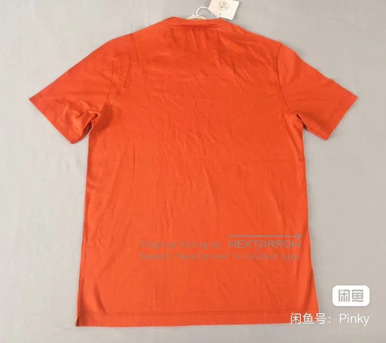 Hermes Hermes Short-sleeved t-shirt, orange, printed pattern Size US XS / EU 42 / 0 - 5 Thumbnail