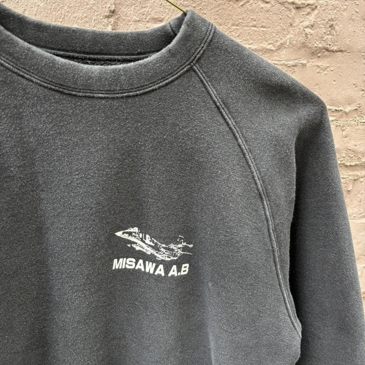 Vintage Vintage 90s Black Molitary Misawa A.B. Raglan sweatshirt Size US S / EU 44-46 / 1 - 3 Thumbnail