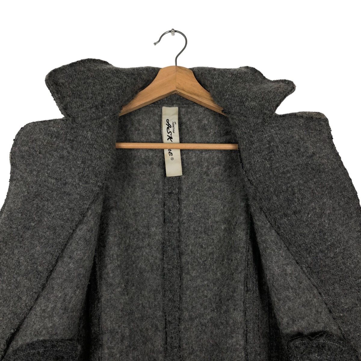 Japanese Brand 🔥Rare Asymmetric Biker Zipper Jacket Wool Ask Me Italy Made Size US S / EU 44-46 / 1 - 10 Thumbnail