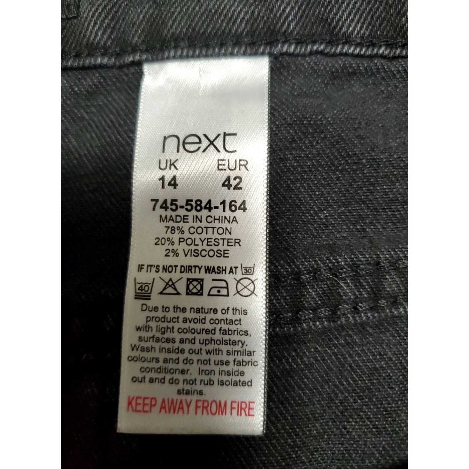 NEXT NEXT Women's Black Raw Hem Embroidered Jean Shorts SZ 14 UK 42 Short Denim Women Dark Black 3in Inseam Embroidered Frayed Jeans Size 36" / US 14 / IT 50 - 7 Thumbnail