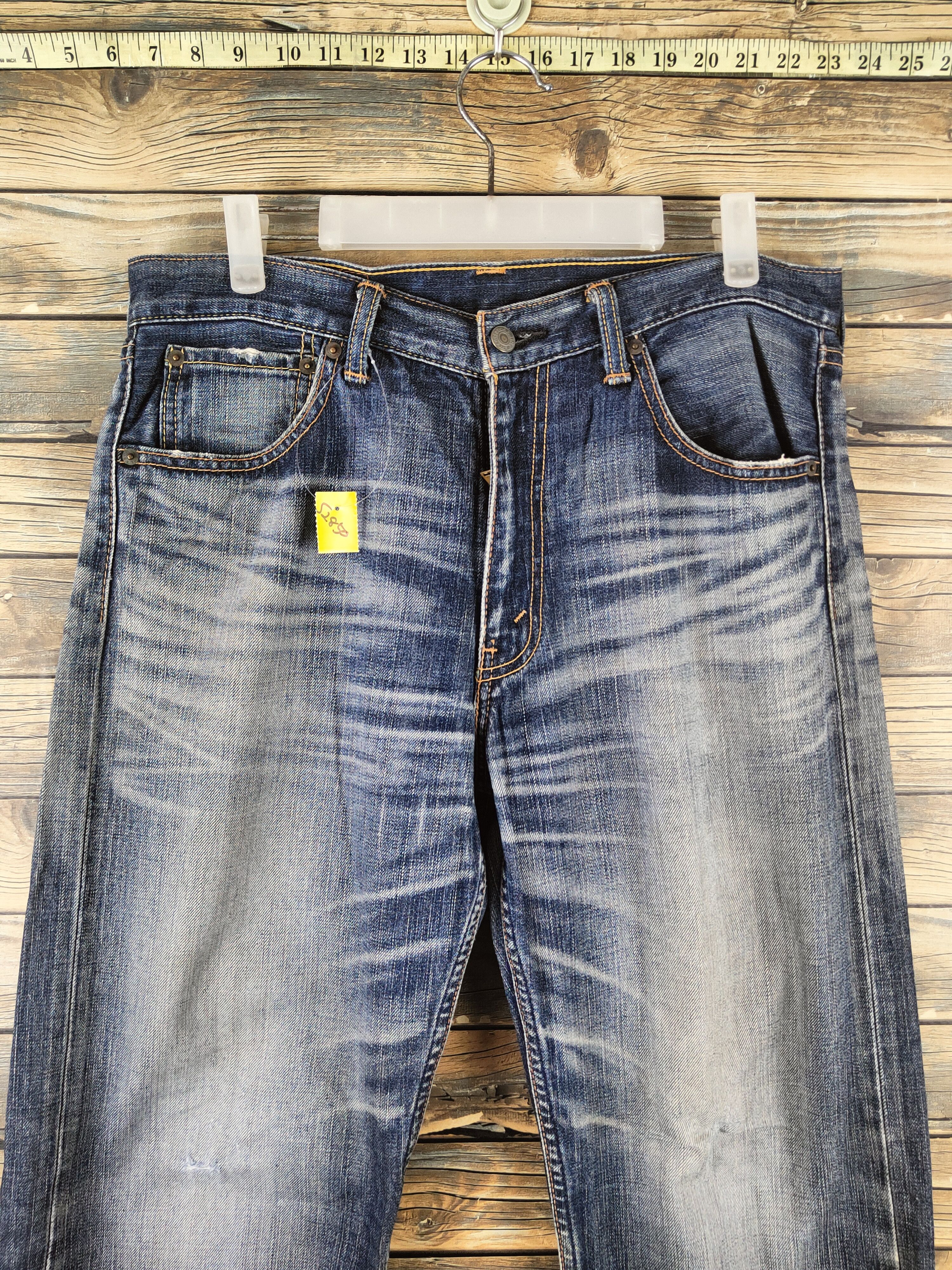 Levi's Levi's Dark Blue Distressed Ripped Jeans #S2850 Size US 33 - 2 Thumbnail