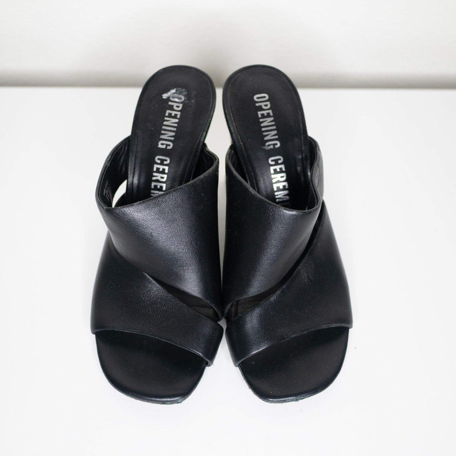 Opening Ceremony Opening Ceremony Black Leather Mules Size US 5 / IT 35 - 4 Thumbnail