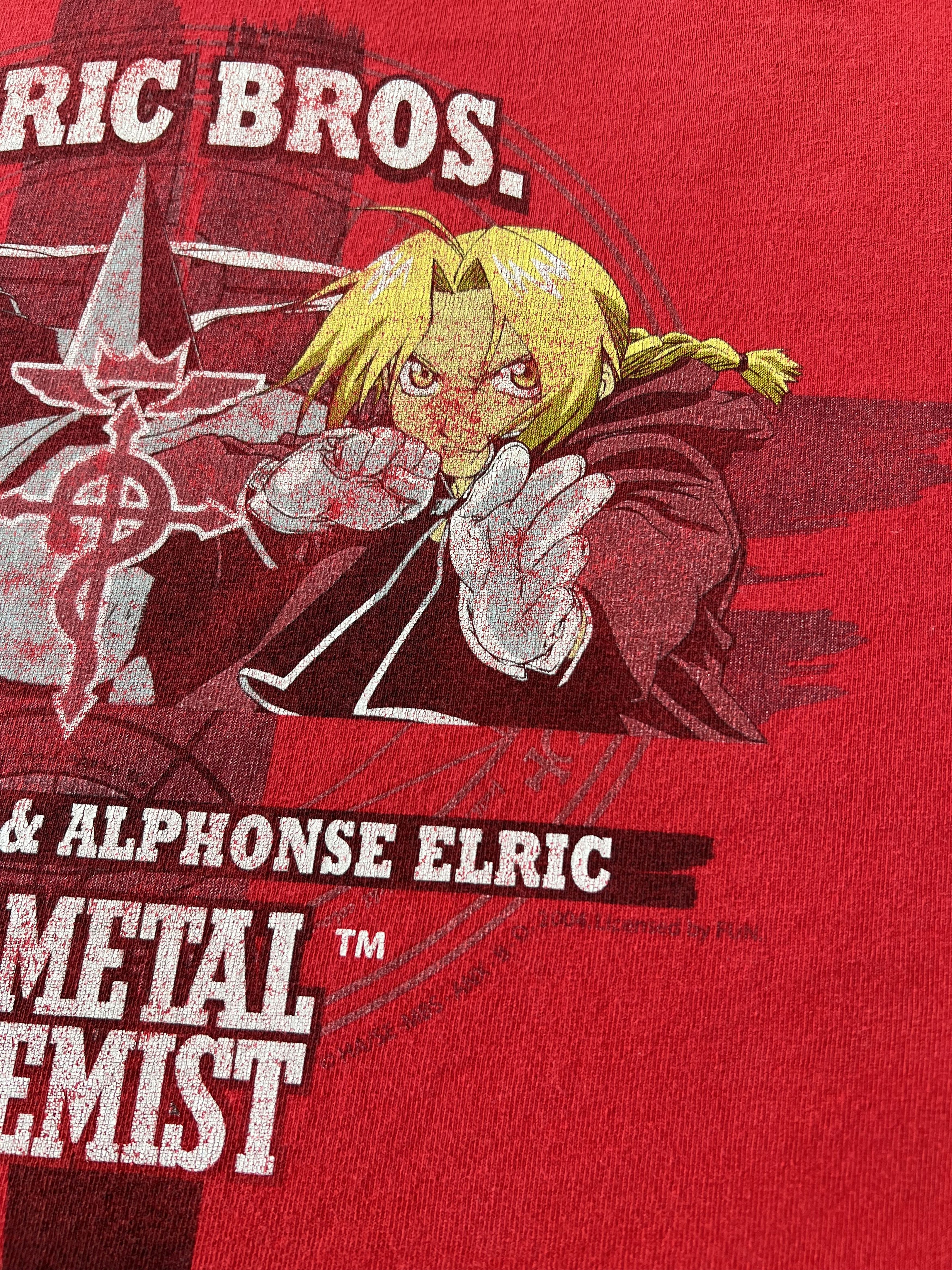 Anime Vintage 2004 Fullmetal Alchemist Anime Manga Red T-shirt Size US XL / EU 56 / 4 - 7 Thumbnail