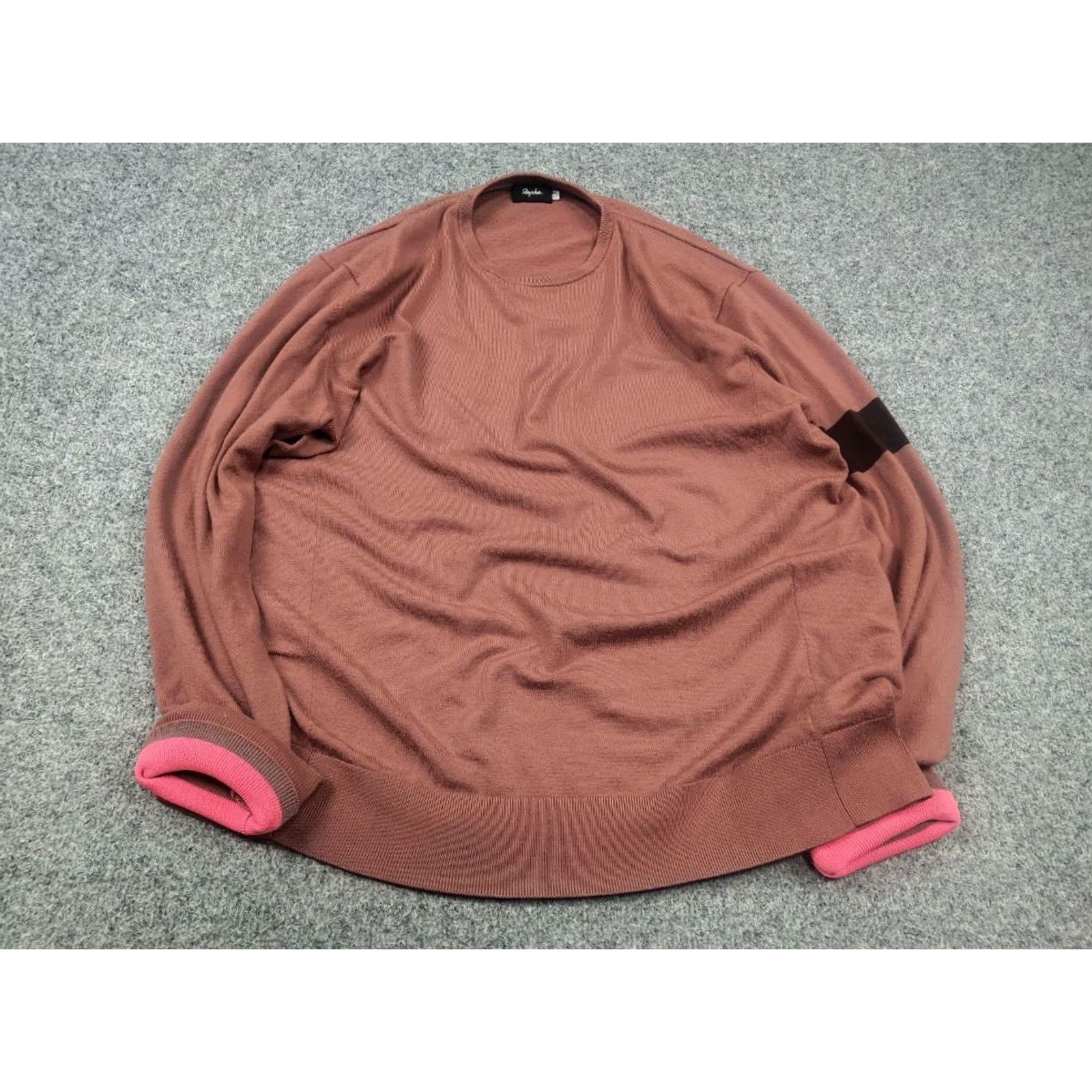 Rapha Rapha Casual Merino Wool Blend Crew Neck Knit Jumper Sweater Cycling Zip pockets XL Coral Men Size US XL / EU 56 / 4 - 5 Thumbnail