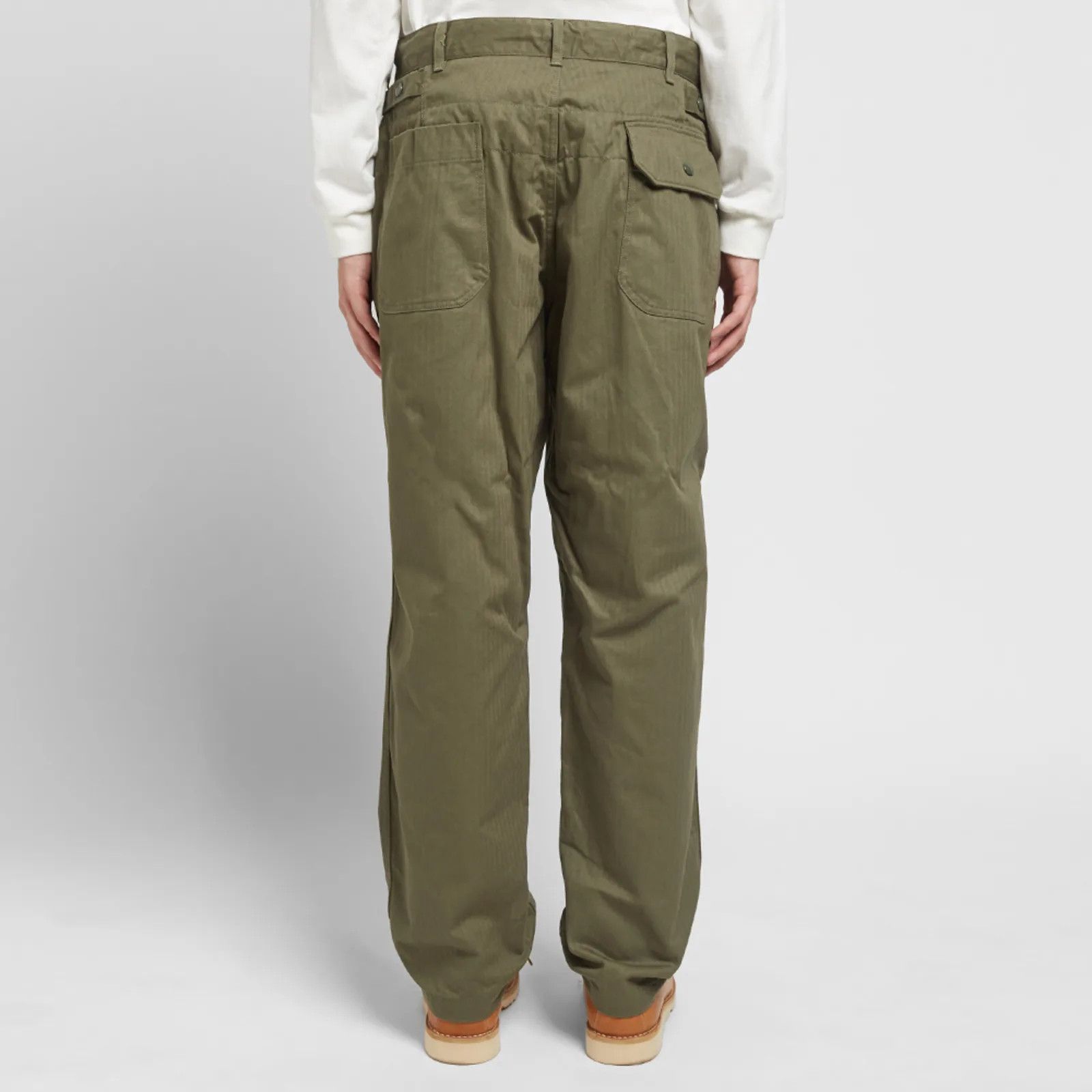 Engineered Garments [S] Herringbone Cotton Ground Pant in Olive (FW19) Size US 32 / EU 48 - 19 Thumbnail