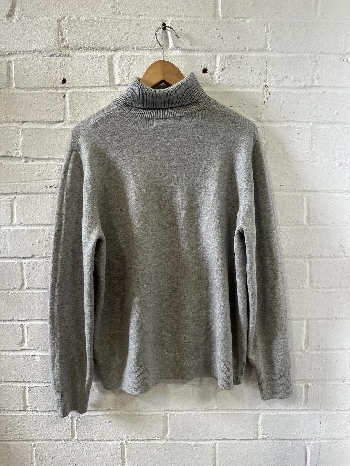 M.E. Sport M&S Grey Turtleneck Sweater - Size Large Size L / US 10 / IT 46 - 4 Thumbnail