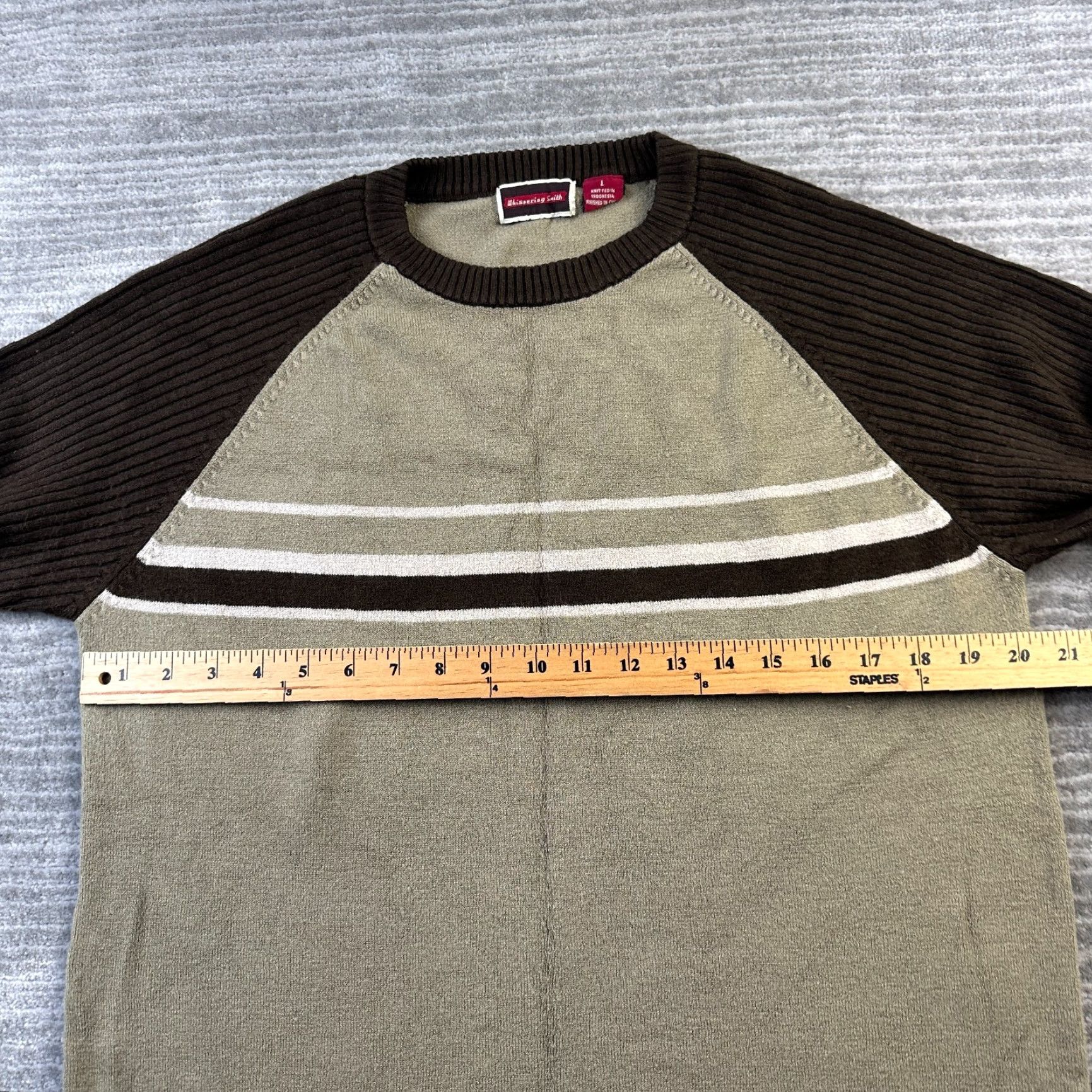 Vintage VINTAGE Whispering Smith Sweater Mens Large Beige Tan Surfwear Grunge Y2K Pullover Crew Neck Long Sleeve Knit Solid Logo Size US L / EU 52-54 / 3 - 7 Thumbnail