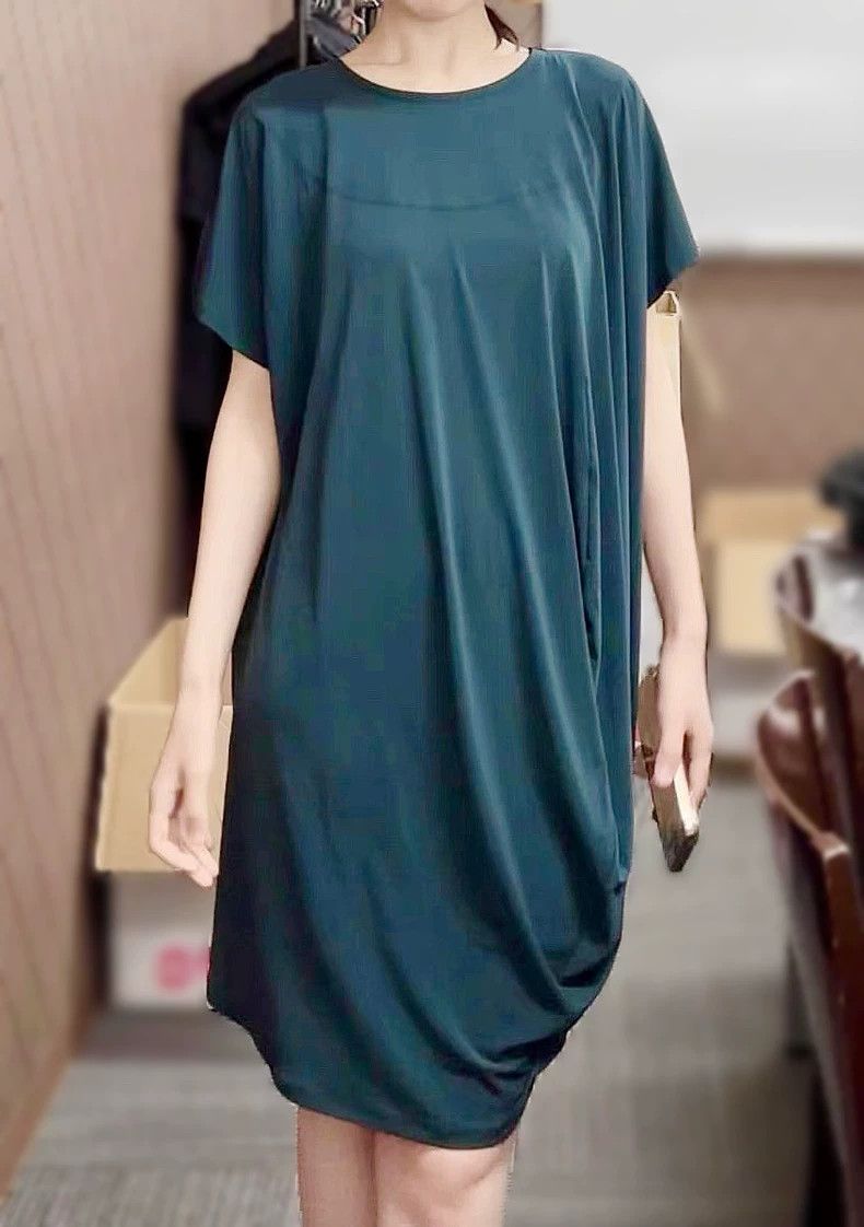 Issey Miyake Issey Miyake size:2 Dark green triacetic acid one-piece dr Size M / US 6-8 / IT 42-44 - 1 Thumbnail