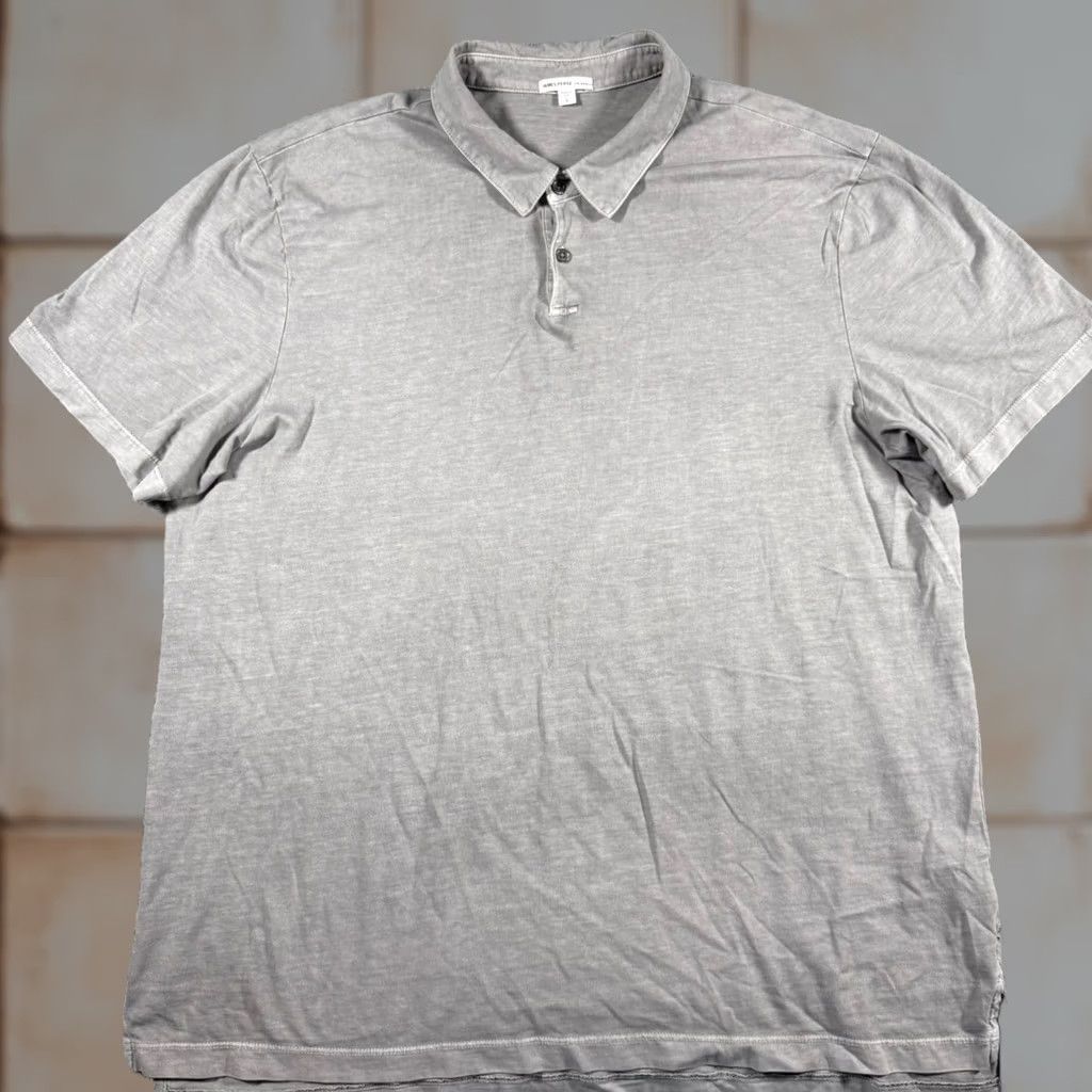 James Perse James Perse Polo Shirt - Grey Mens 5/2XL Size US XL / EU 56 / 4 - 1 Thumbnail