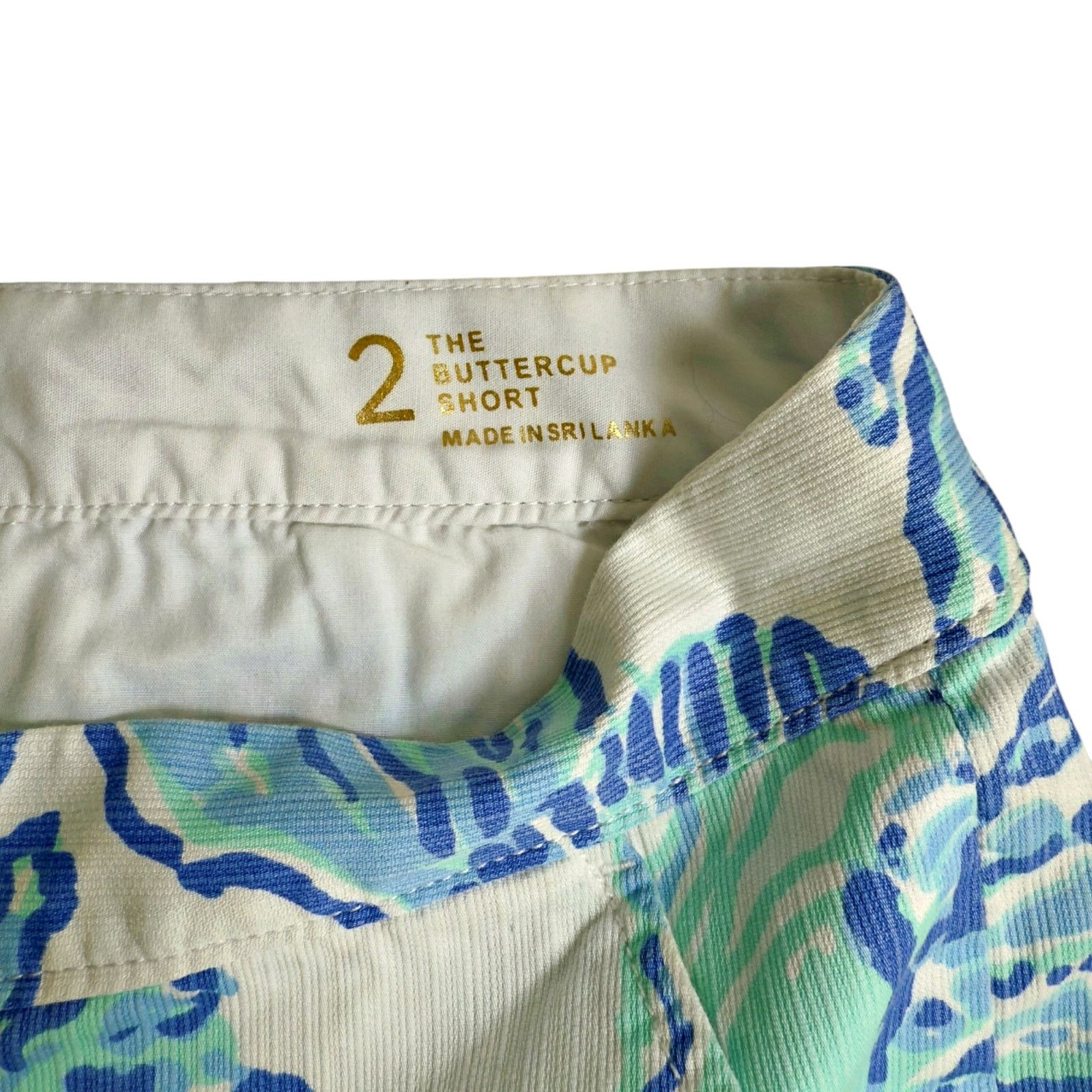 Lilly Pulitzer Lilly Pulitzer Buttercup Scalloped Short Blue & White Shell Size 26" / US 2 / IT 38 - 4 Thumbnail