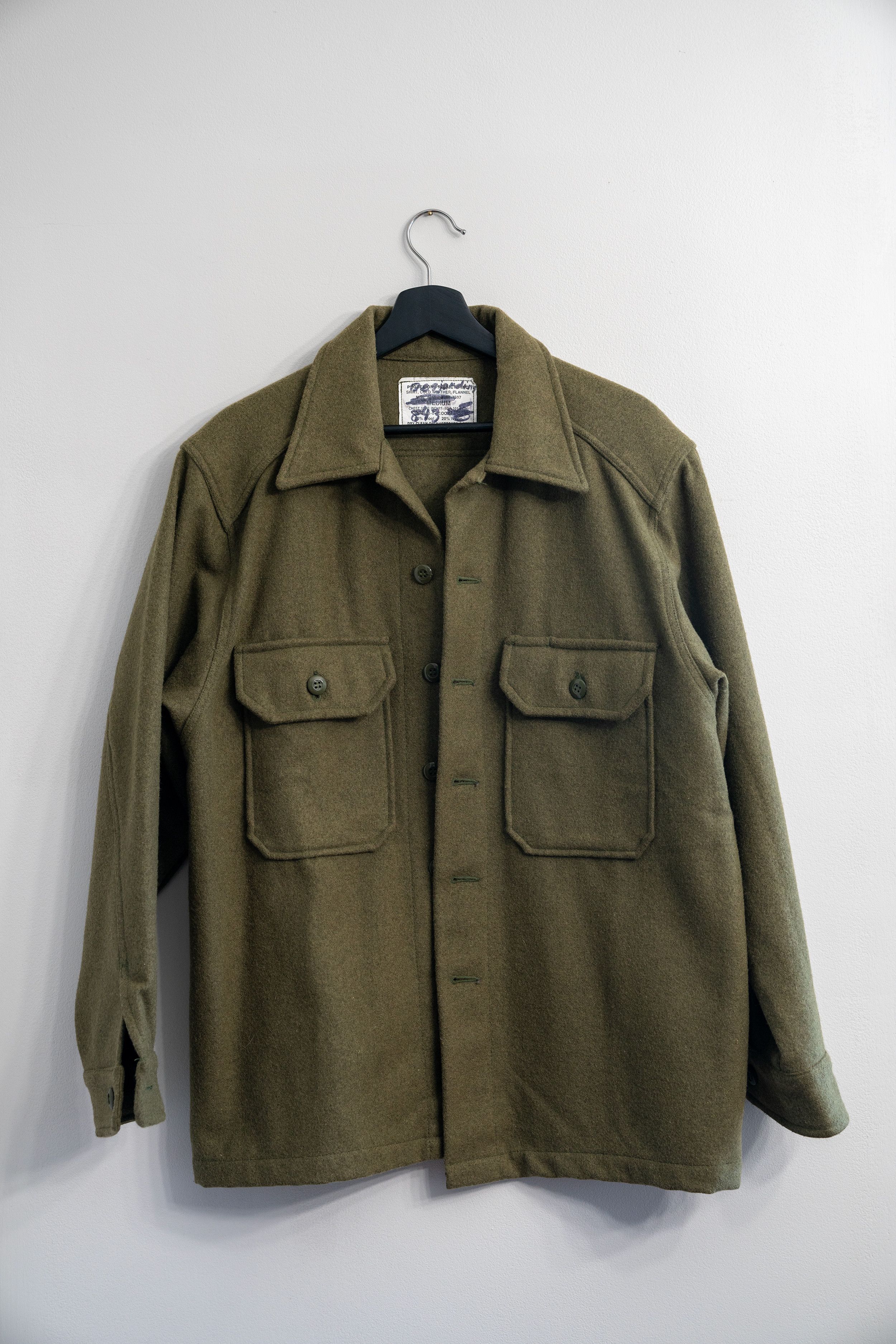 Shirt Vintage Wool Military Jacket Cardigan WOOL ARMY JACKET