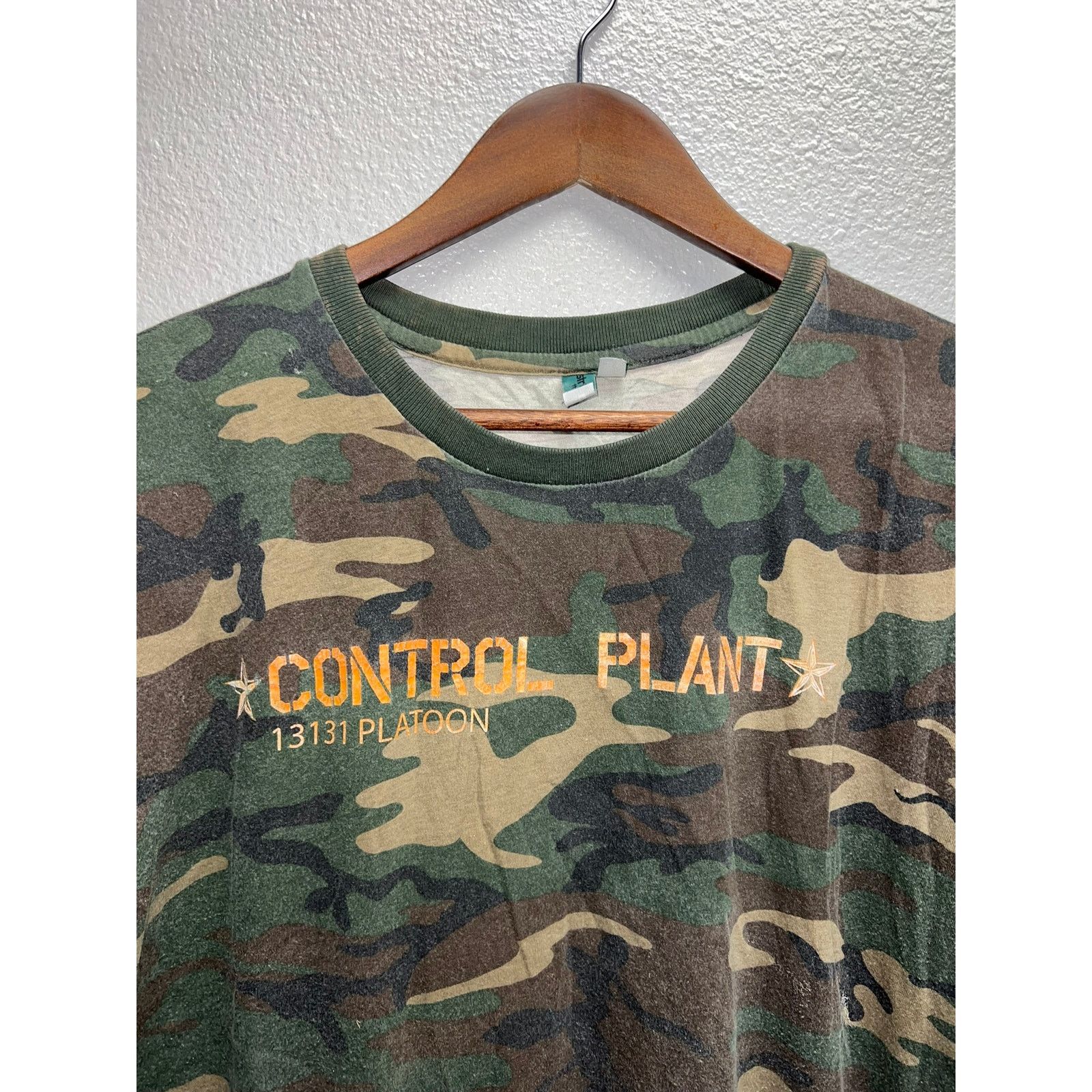 (SOUND)+(VISION) Vintage Camo Shirt Control Plant 13131 Platoon Soldier Large Size US L / EU 52-54 / 3 - 2 Thumbnail