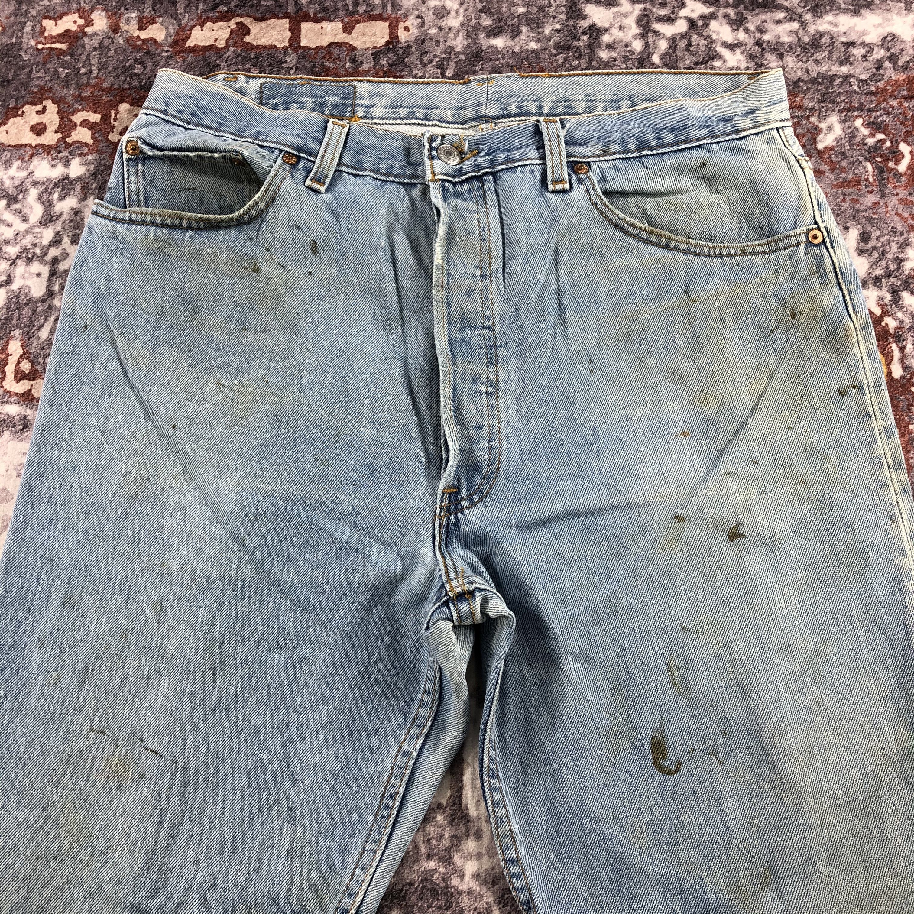 Levi's Vintage 90s Blue Wash Levis 501 Jeans-JM2172 Size US 35 - 3 Thumbnail