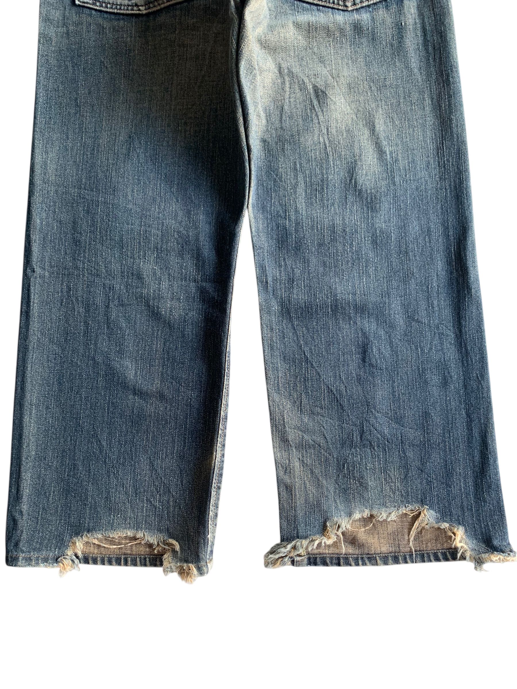 Edwin VINTAGE EDWIN 505Z BAGGY SELVEDGE RUSTY DISTRESSED DENIM Size US 36 / EU 52 - 10 Thumbnail