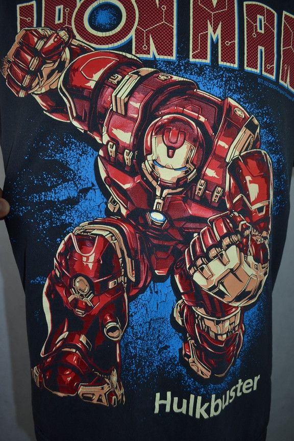 DC Comics × Marvel Comics Iron Man Black Timber Faded tee Size US L / EU 52-54 / 3 - 8 Thumbnail