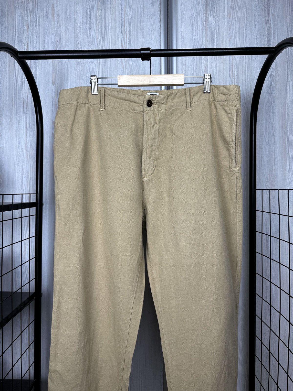 Tellason TELLASON ARMY CHINO COTTON LINEN SLUB DESERT SAND Pants Size US 38 / EU 54 - 3 Thumbnail