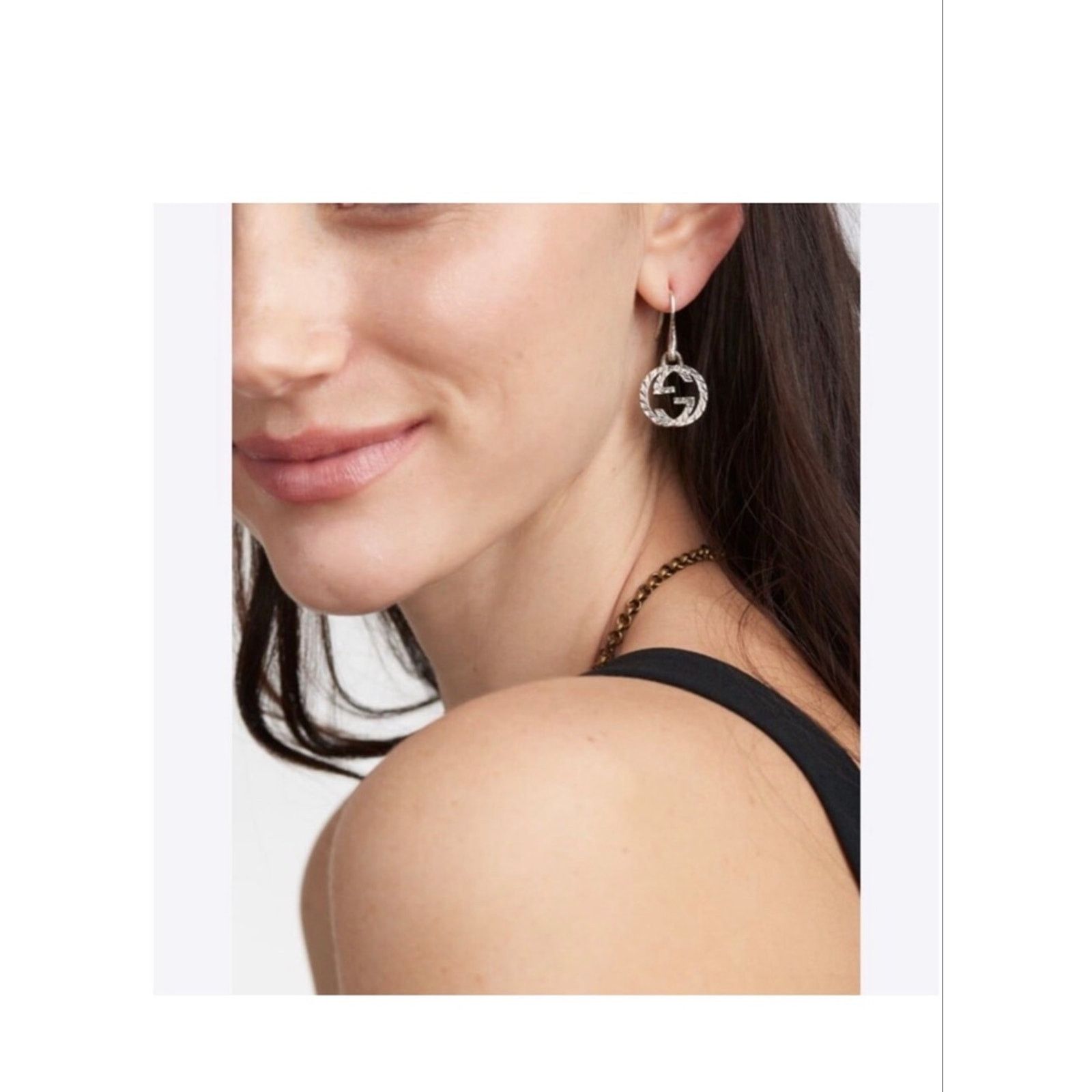 Gucci Women's Gucci Interlocking G Silver Drop Earrings One Size Size ONE SIZE - 6 Thumbnail