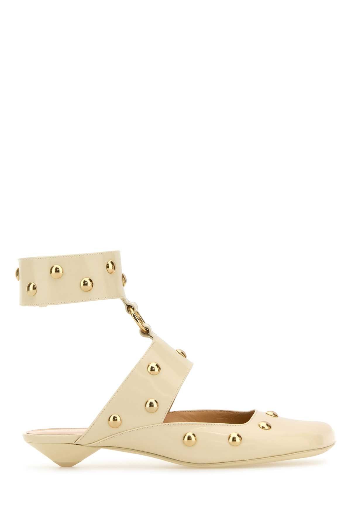 Chloe Ivory Leather Jade Sabot Size US 7 / IT 37 - 1 Thumbnail