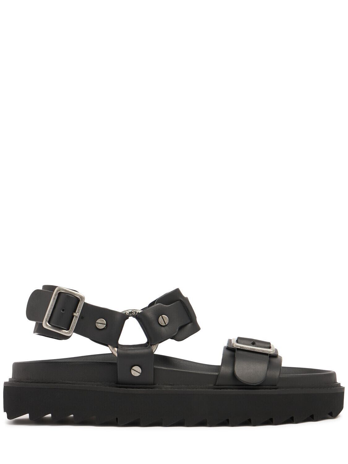 Acne Studios ACNE STUDIOS $650 Black Leather Buckle Sandals New Size US 10 / IT 40 - 1 Thumbnail