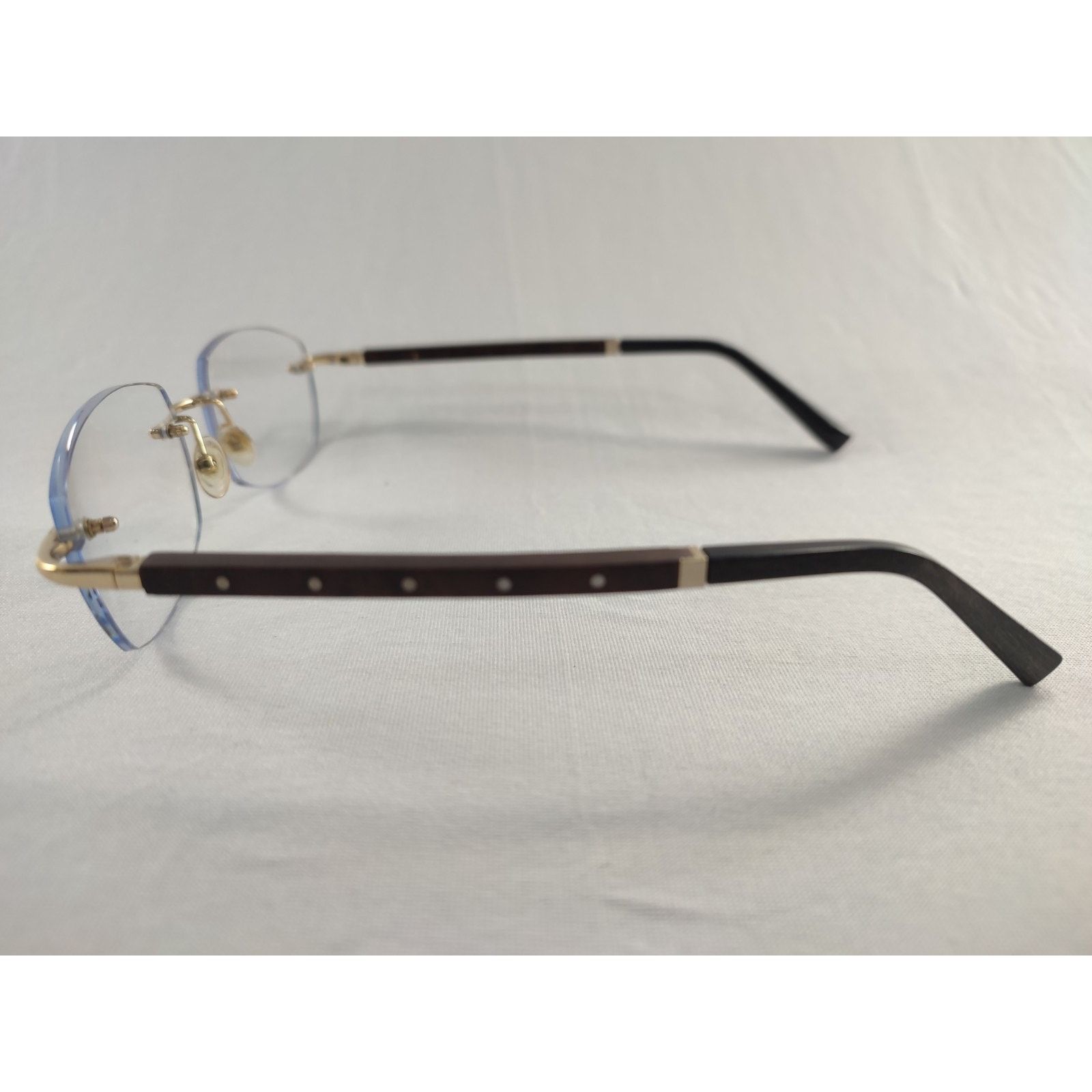 Gold And Wood Gold & Wood LoR70 Rimless Luxury Frames Gold Tone Luxembourg Size ONE SIZE - 3 Thumbnail