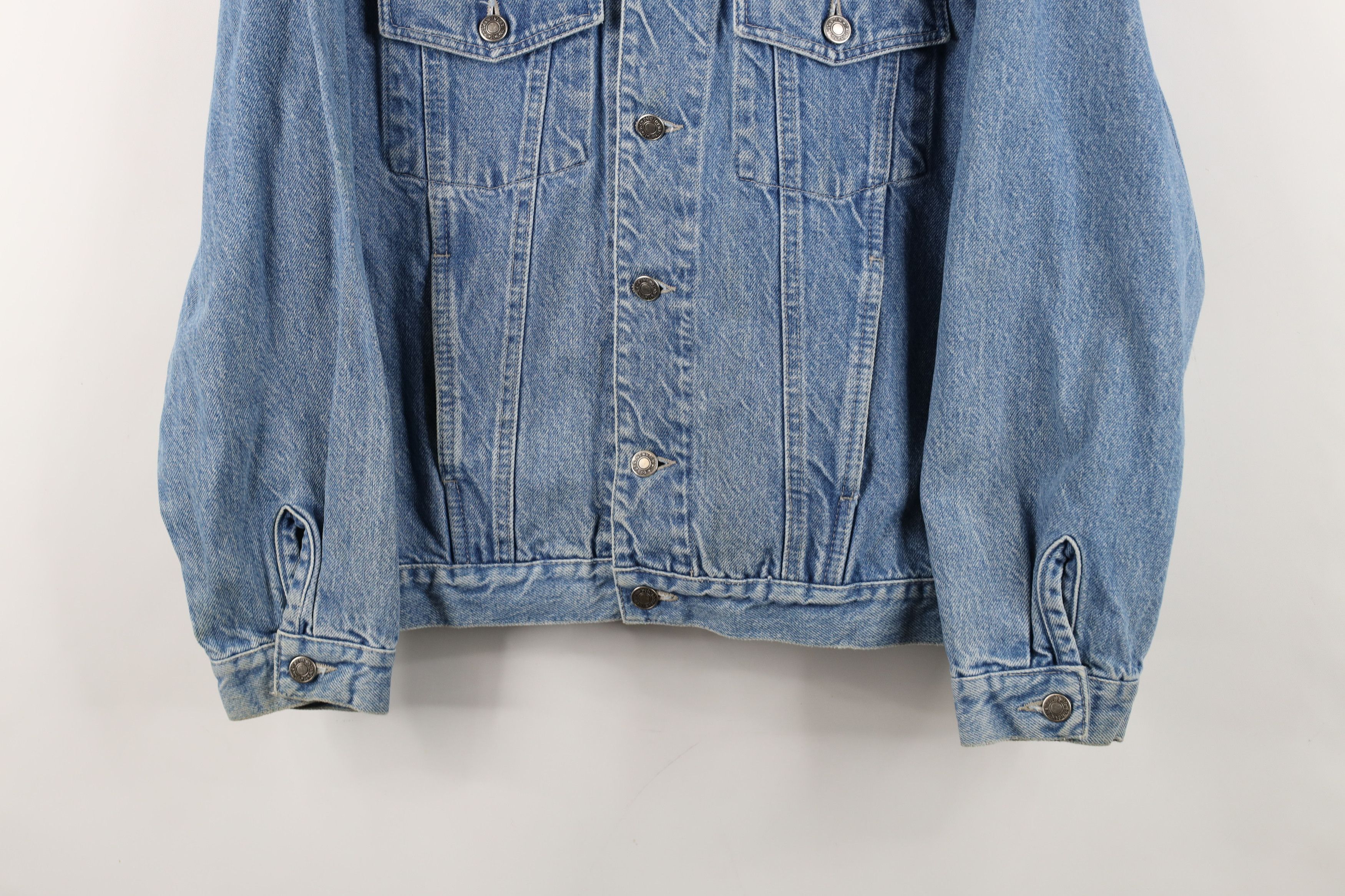 Vintage Vintage 90s Streetwear Denim Jean Trucker Jacket Blue Cotton Size US S / EU 44-46 / 1 - 3 Thumbnail