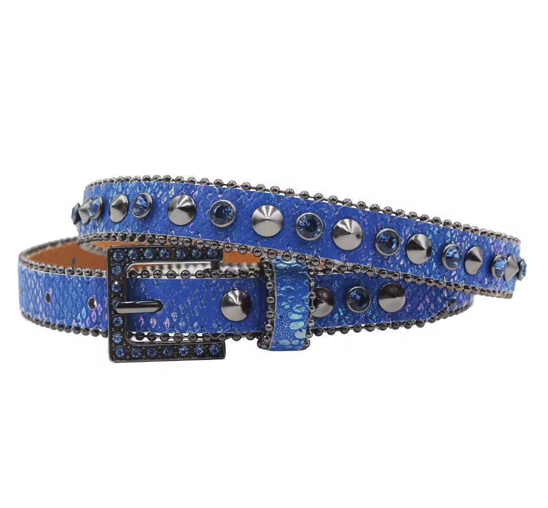 Vintage The rhine and the spiky blue lux belts Size ONE SIZE - 1 Thumbnail