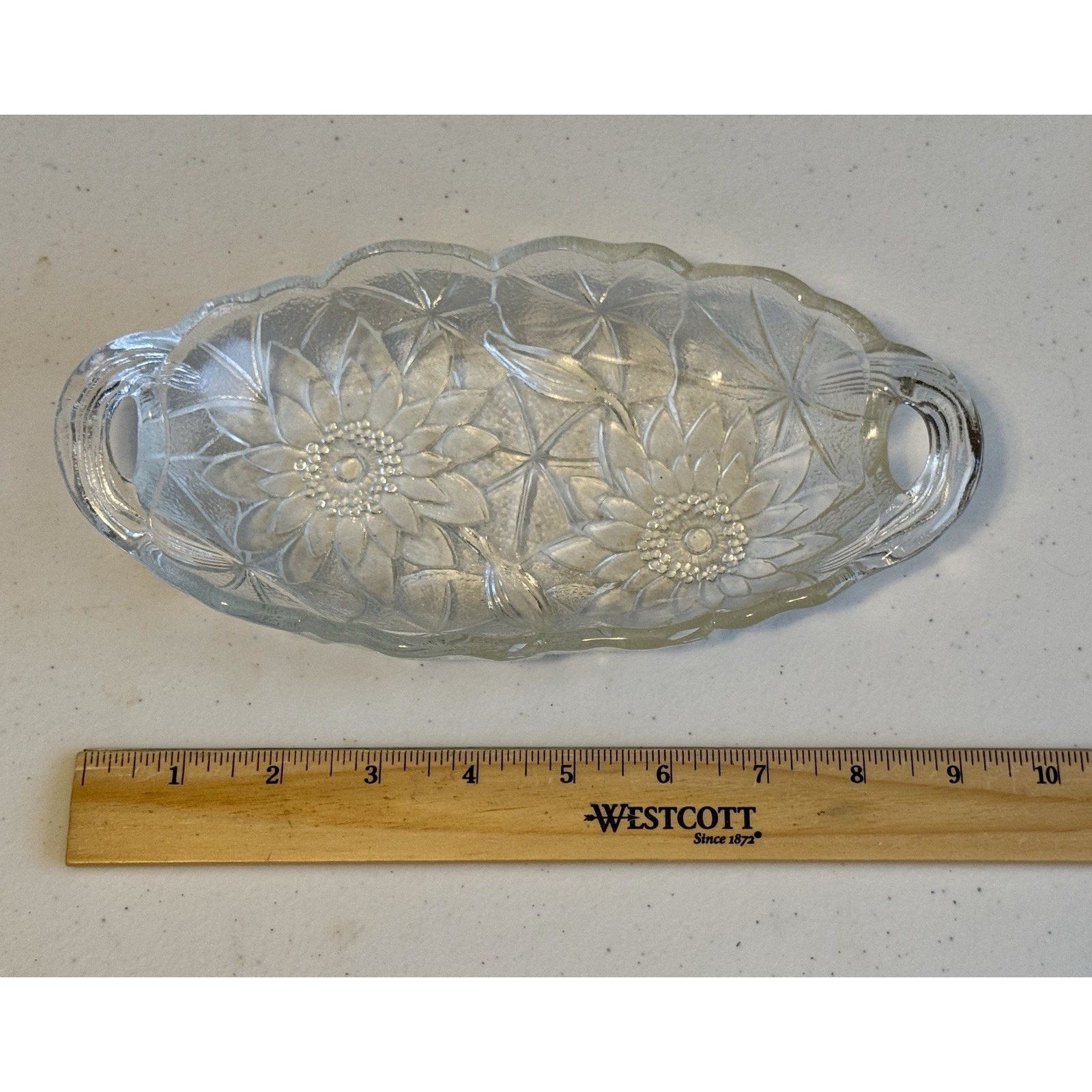 Other Indiana Glass Lily Pons Relish Clear Pressed Glass Dish Size ONE SIZE - 2 Thumbnail