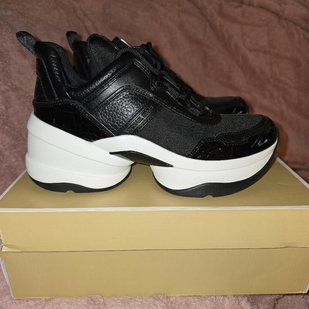 Michael Kors Olympia Mixed-Media Trainer Size US 8 / IT 38 - 7 Thumbnail