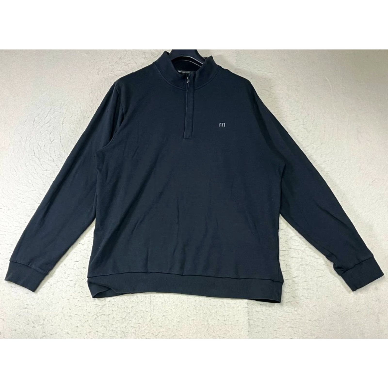 TravisMathew Travis Mathew Golf Hoodie 1/4 Zip Black 2XL Men's Pullover Knit Moisture Wicking Logo Crewneck Sports Shirt Size US XXL / EU 58 / 5 - 2 Thumbnail