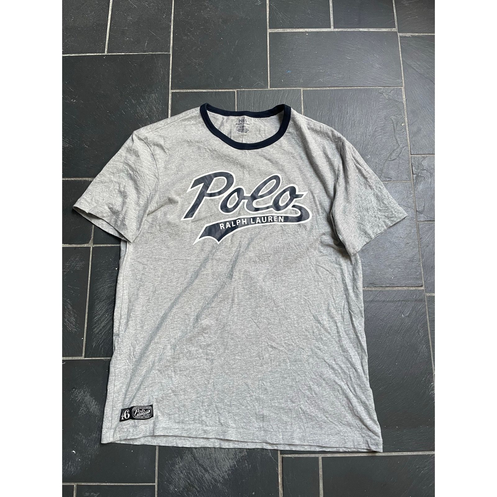 Polo Ralph Lauren Polo Ralph Lauren Grey Navy Collar Tshirt Size US M / EU 48-50 / 2 - 1 Thumbnail