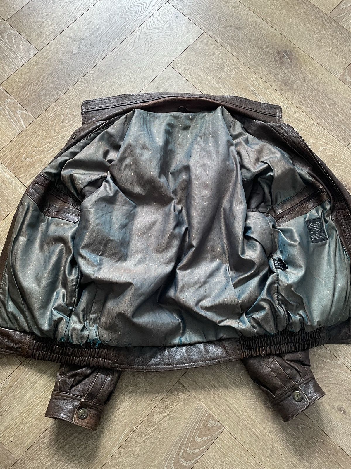 Vintage Vintage Y2k Black Real Leather Zip Bomber Jacket Avant Garde Size US XL / EU 56 / 4 - 9 Thumbnail