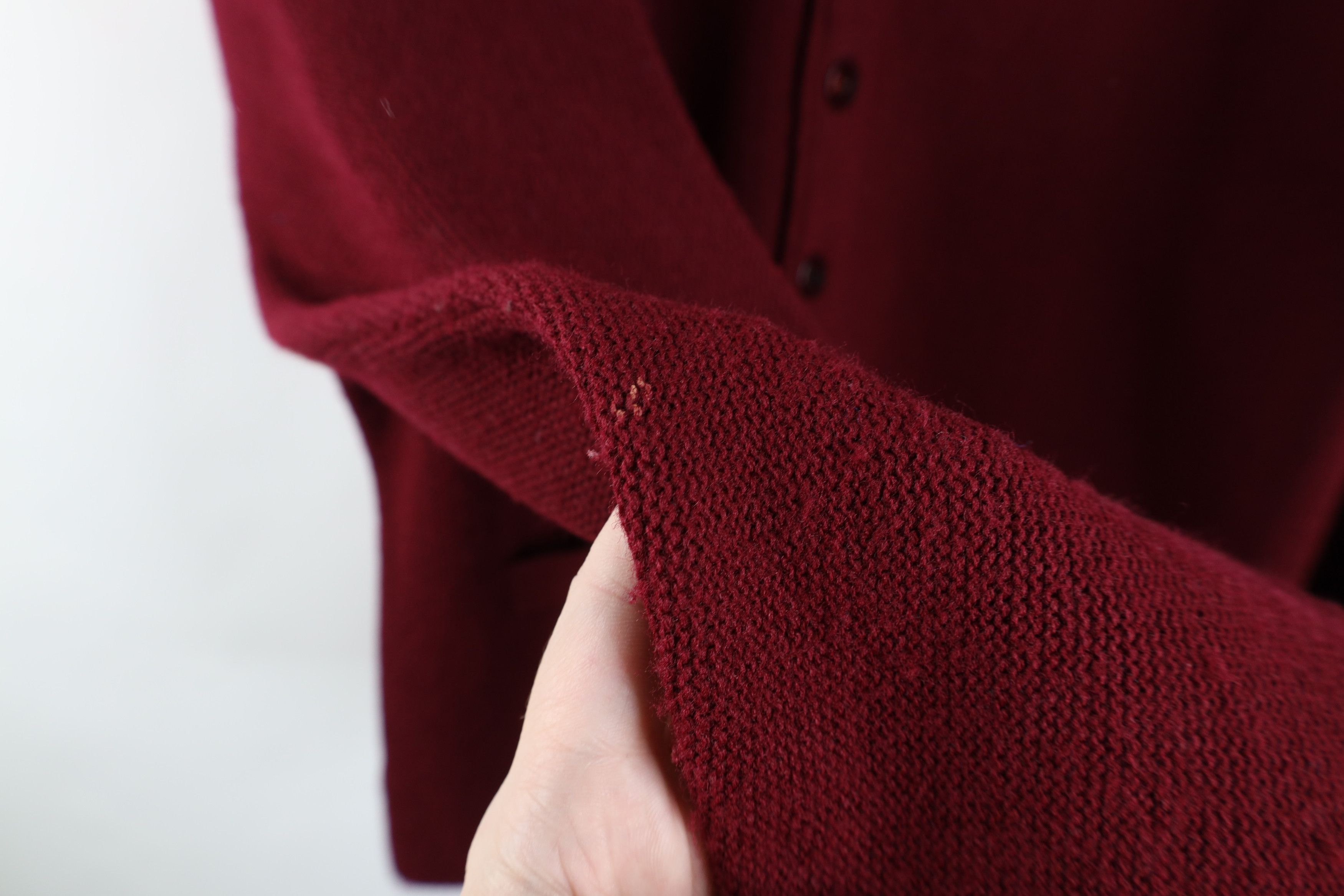Vintage Vintage 60s Streetwear Knit Cardigan Sweater Burgundy USA Size US M / EU 48-50 / 2 - 8 Thumbnail