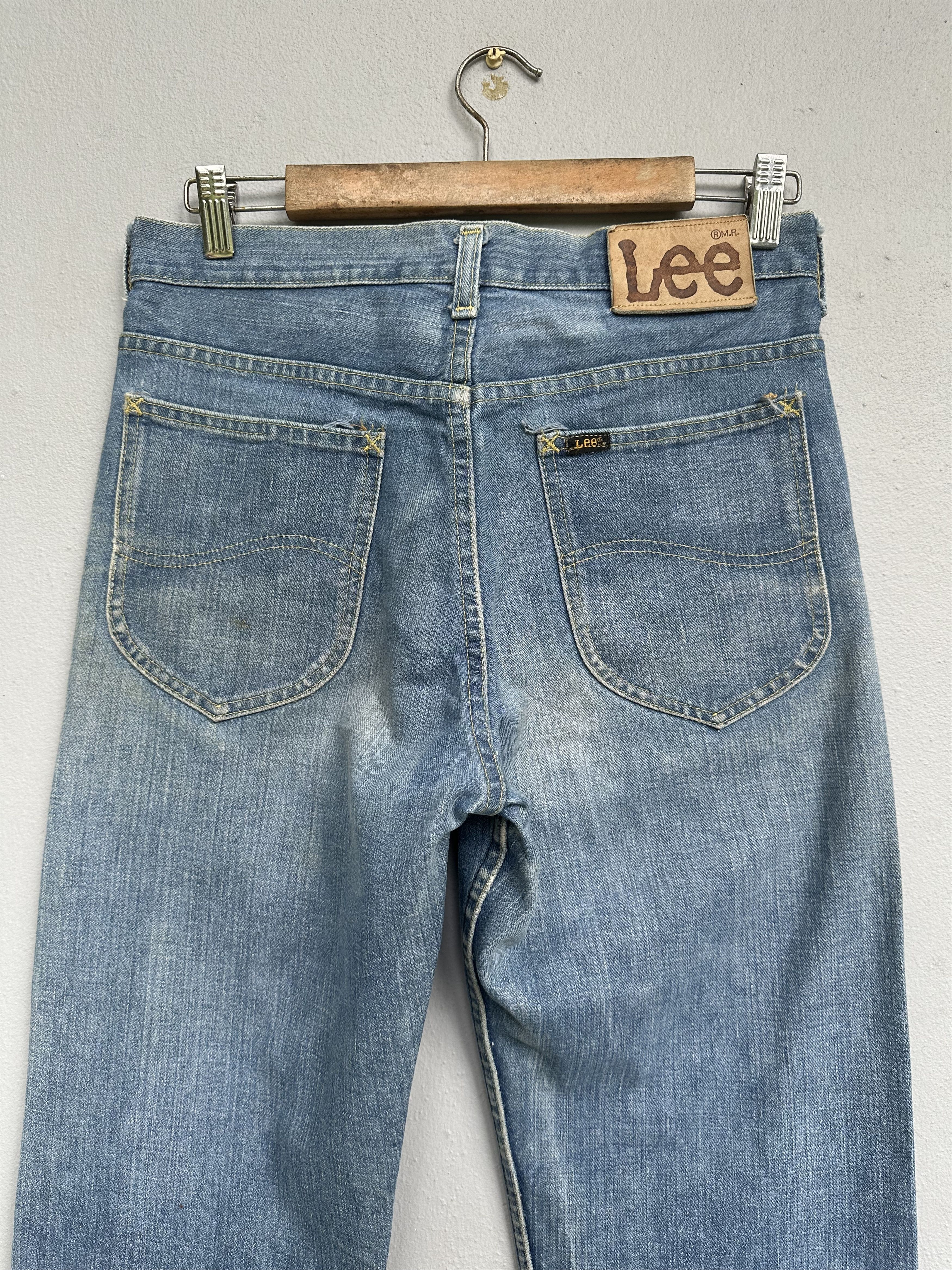 Lee Rare Vtg Distressed Lee Riders 70s Talon 42 Flare Denim Jean Size US 30 / EU 46 - 14 Thumbnail