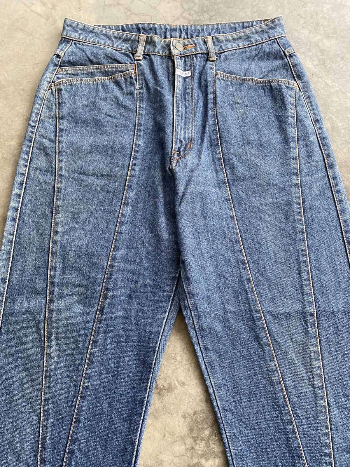 Edwin × Japanese Brand Baggy Jeans Vintage Edwin Ballon Blue Distressed Size US 32 / EU 48 - 4 Thumbnail
