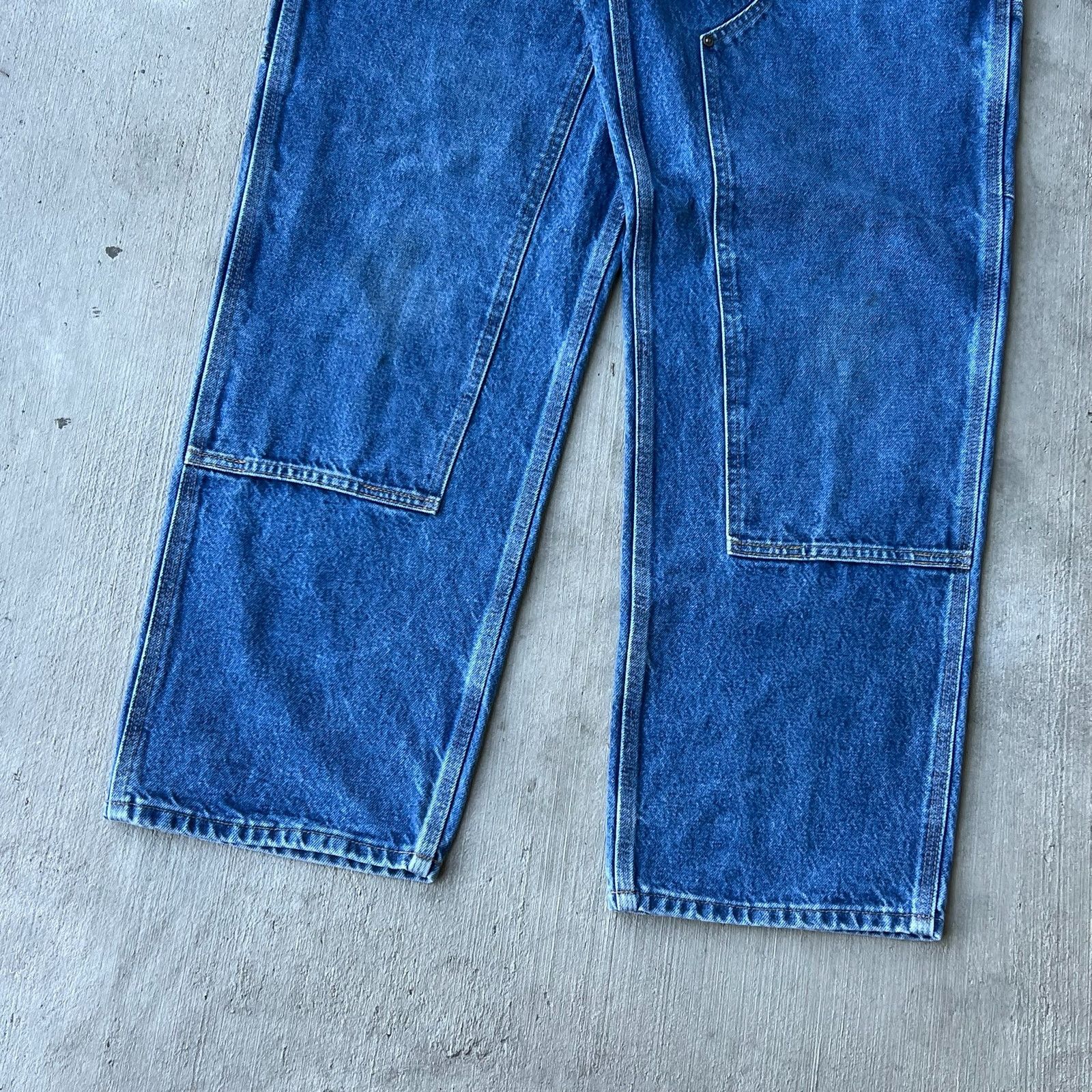 Carhartt × Vintage Carhartt denim blue jean double knee work carpenter pants Size US 33 - 3 Thumbnail