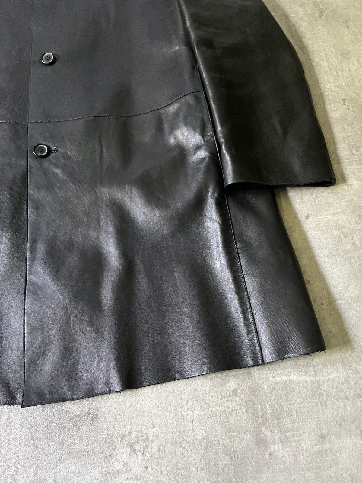 Gucci Gucci F/W 1998 black leather coat by Tom Ford Size US L / EU 52-54 / 3 - 5 Thumbnail