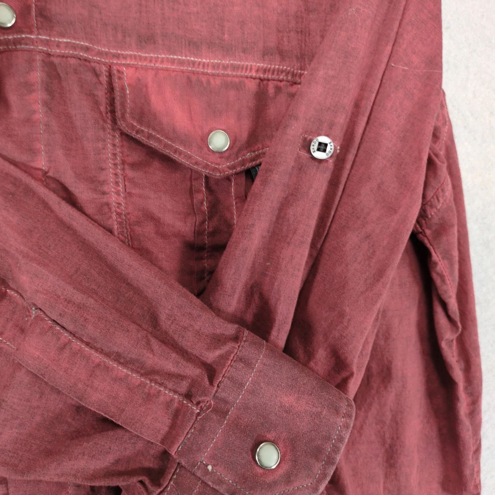 Other Bando Argentina Burgundy Pearl Snap Shirt Men's XL Long Slv Size US XL / EU 56 / 4 - 10 Thumbnail