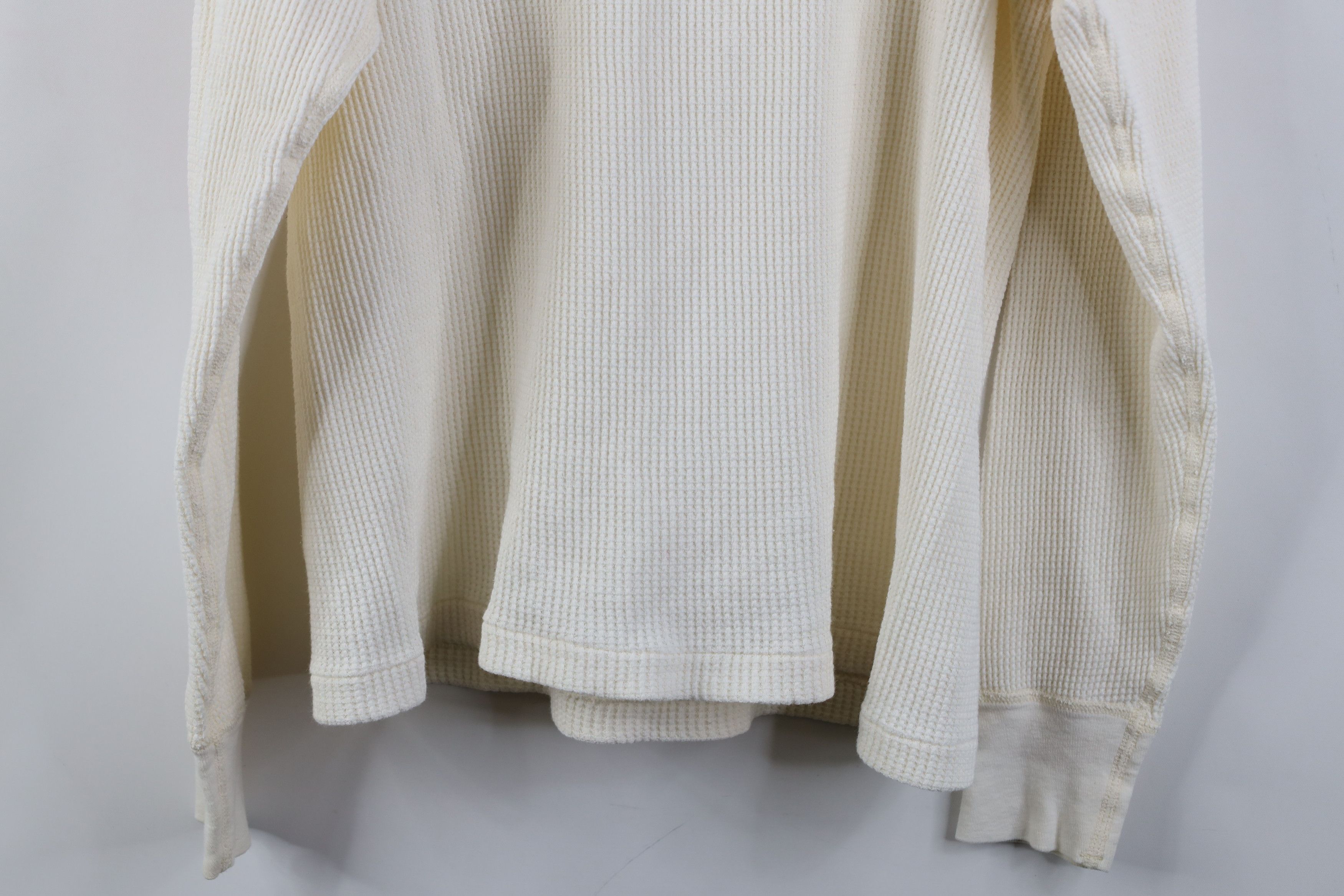 Gap Vintage 90s Gap Waffle Long Sleeve Henley T-Shirt Cream USA Size US M / EU 48-50 / 2 - 10 Thumbnail